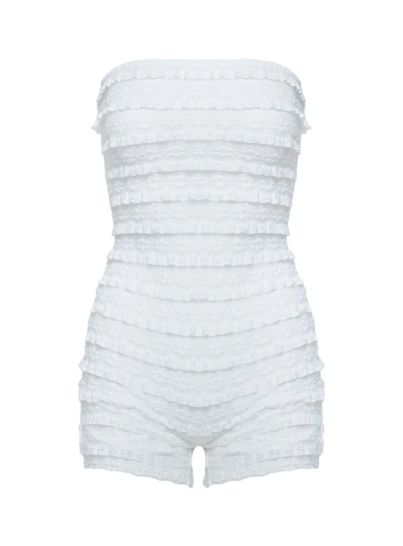 Ayver Strapless Playsuit White - Image 12