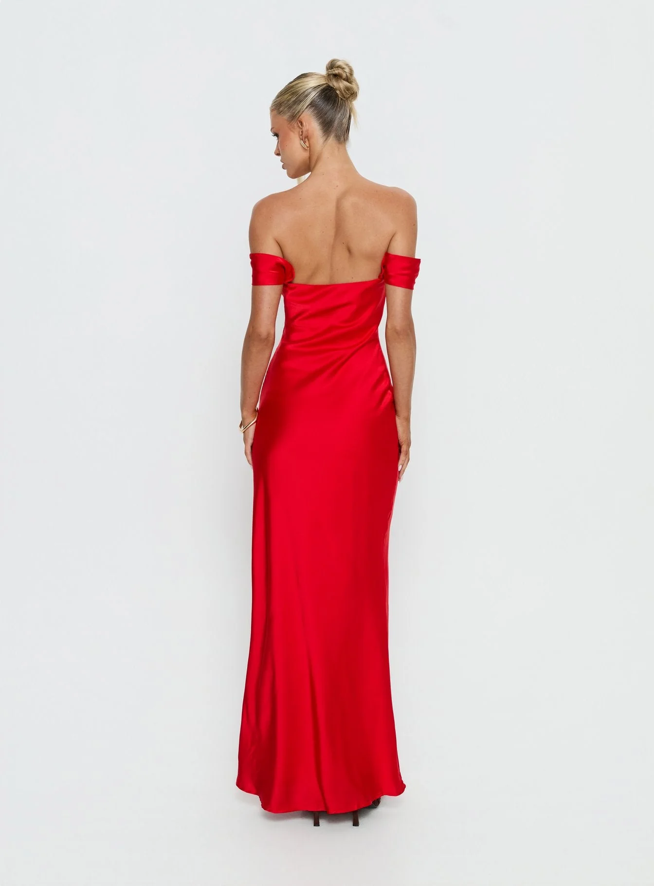 Azura Off The Shoulder Maxi Dress Red - Image 5