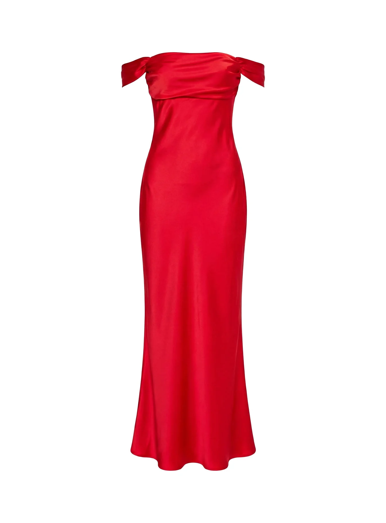 Azura Off The Shoulder Maxi Dress Red - Image 9