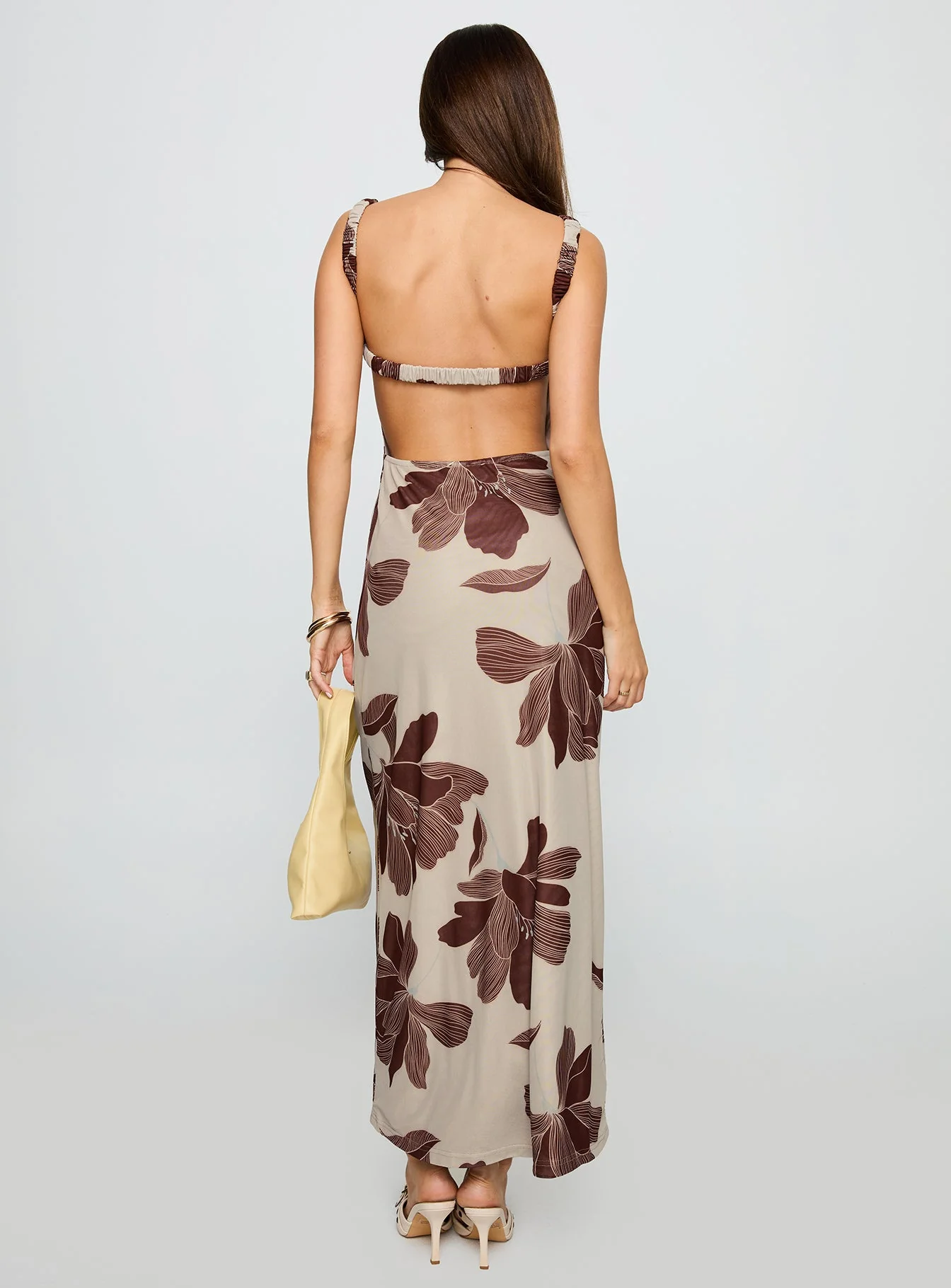 Back Again Maxi Dress Brown Floral - Image 5