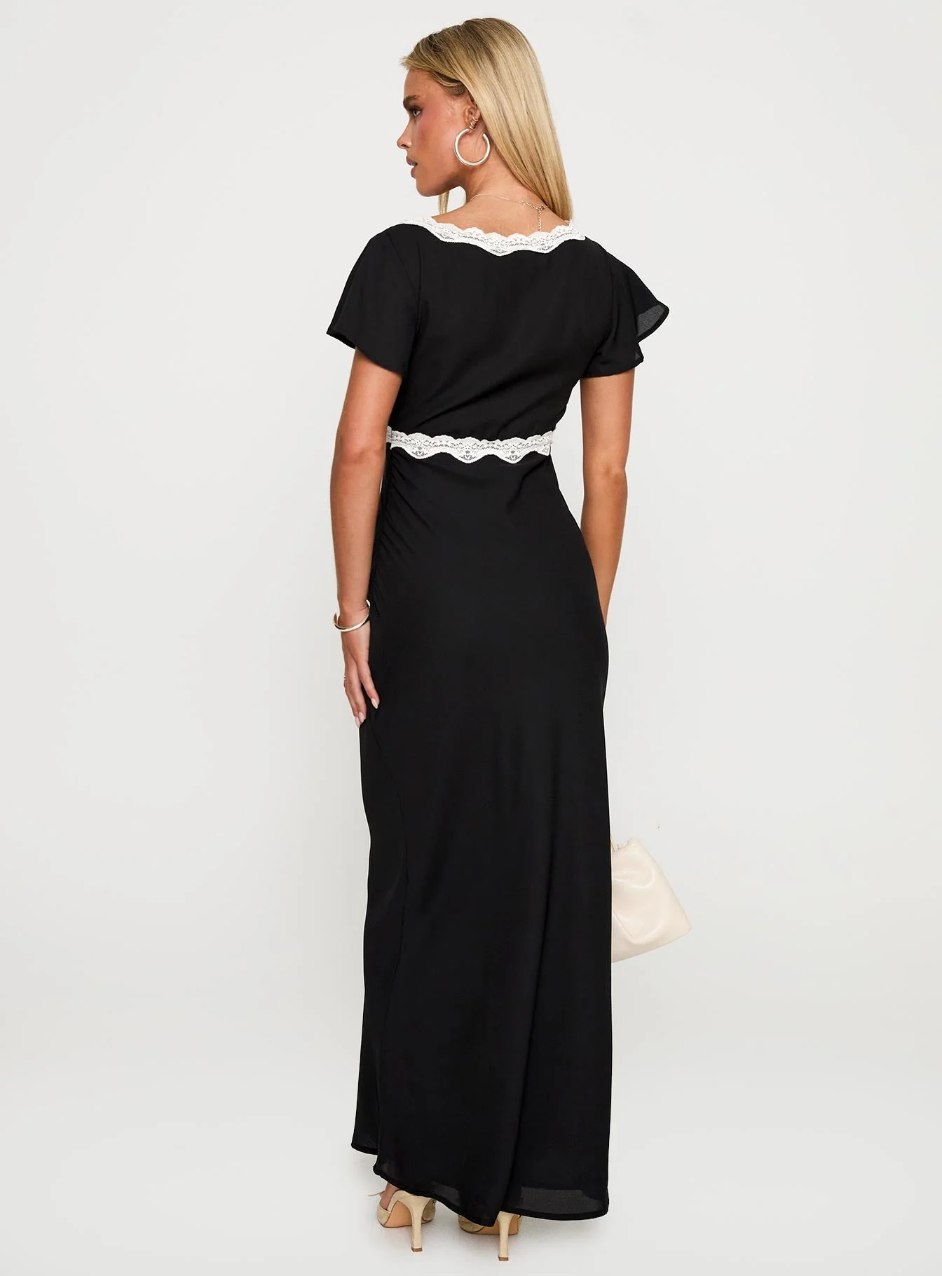Barbarita Lace Maxi Dress Black - Image 5