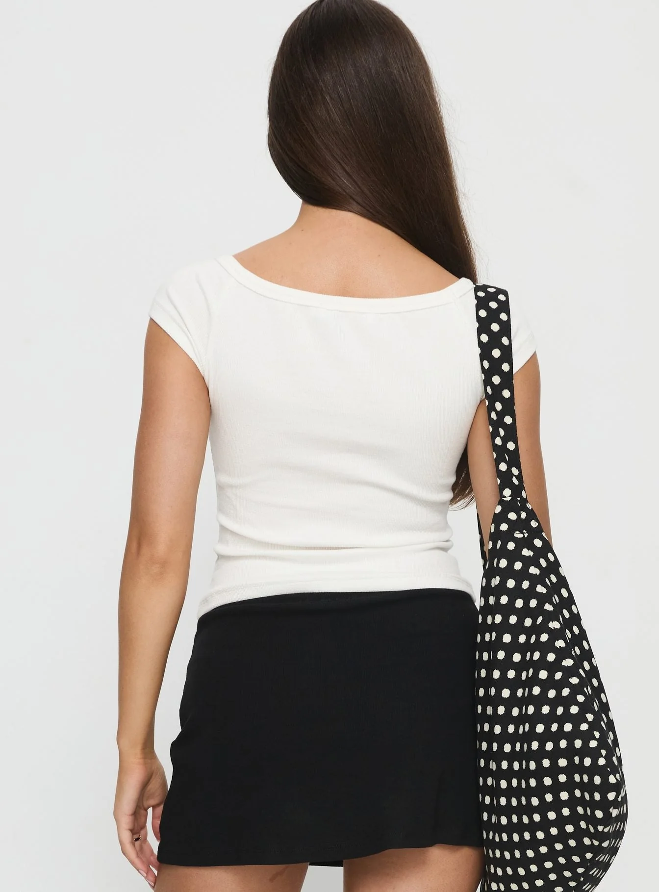 Baseline Boat Neck Rib Top White - Image 5