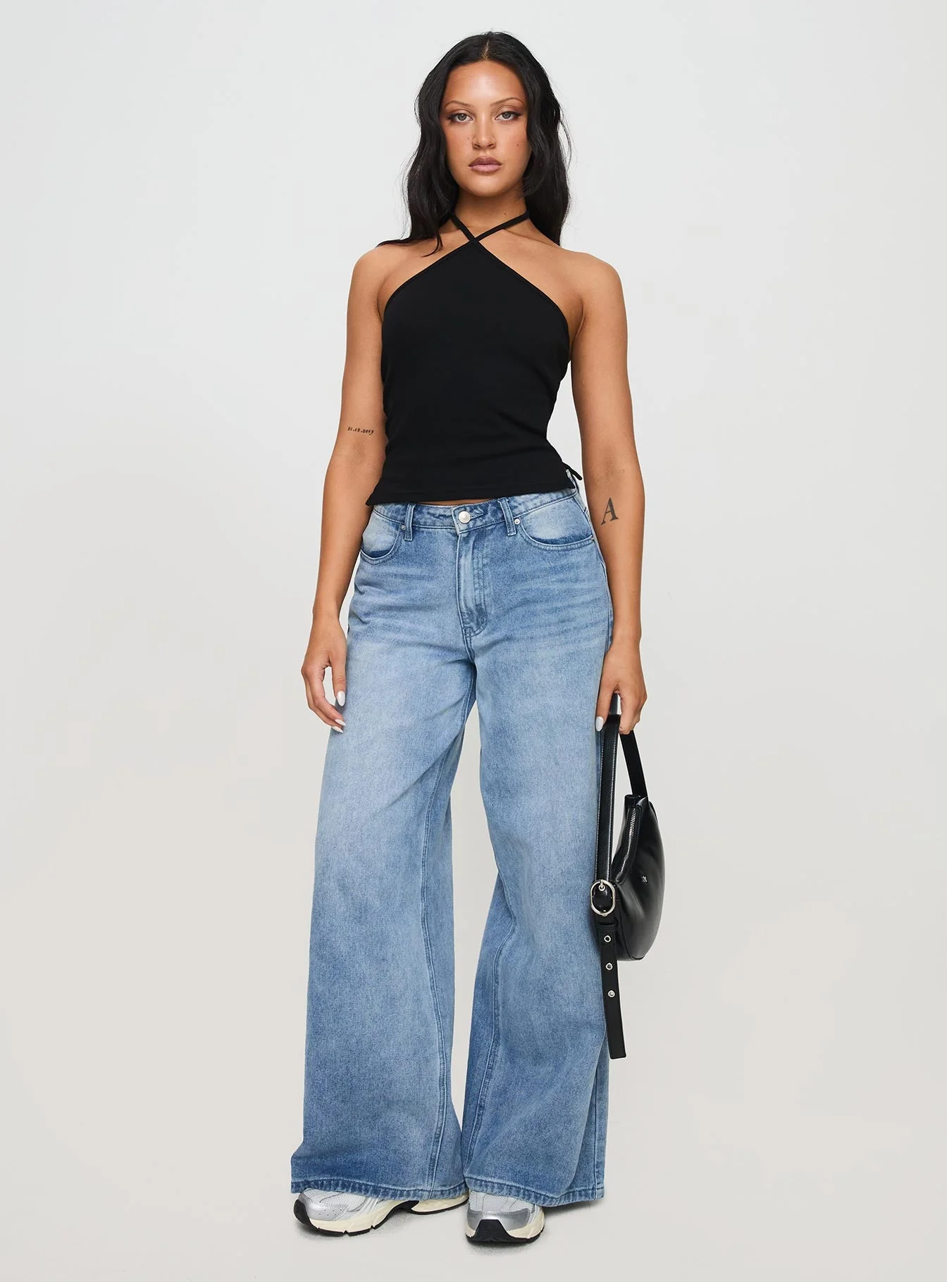 Baseline Halter Rib Top Black - Image 3