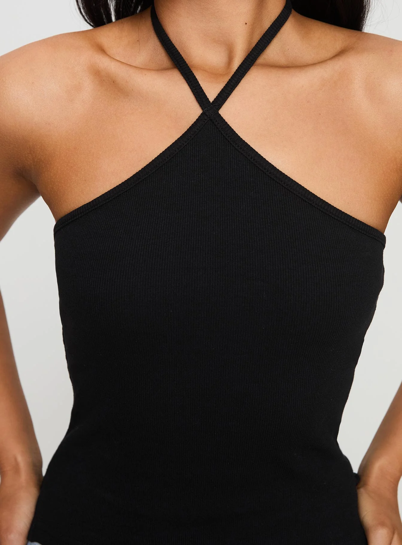 Baseline Halter Rib Top Black - Image 6