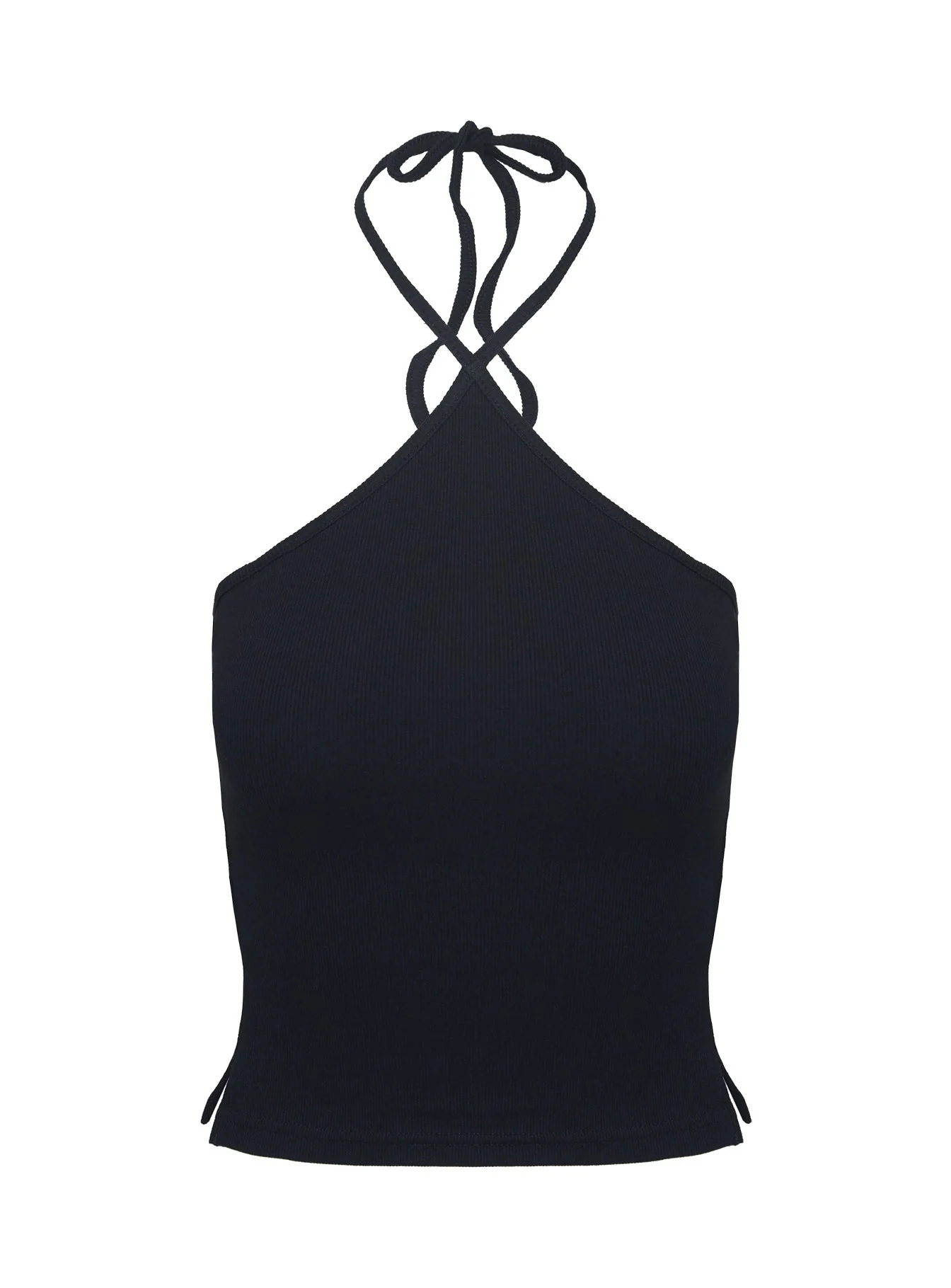 Baseline Halter Rib Top Black - Image 9