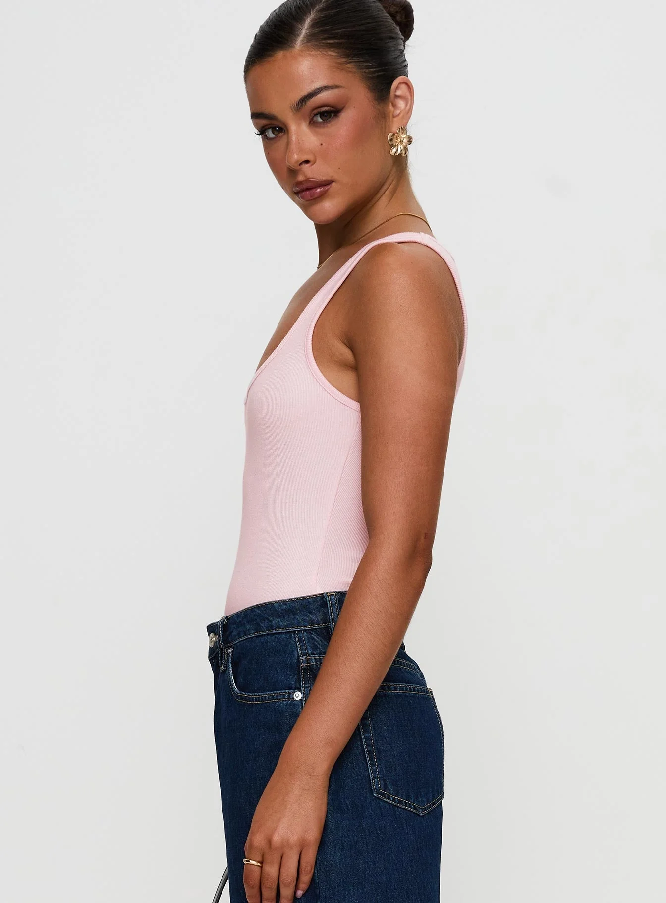 Baseline Rib Bodysuit Pink - Image 4