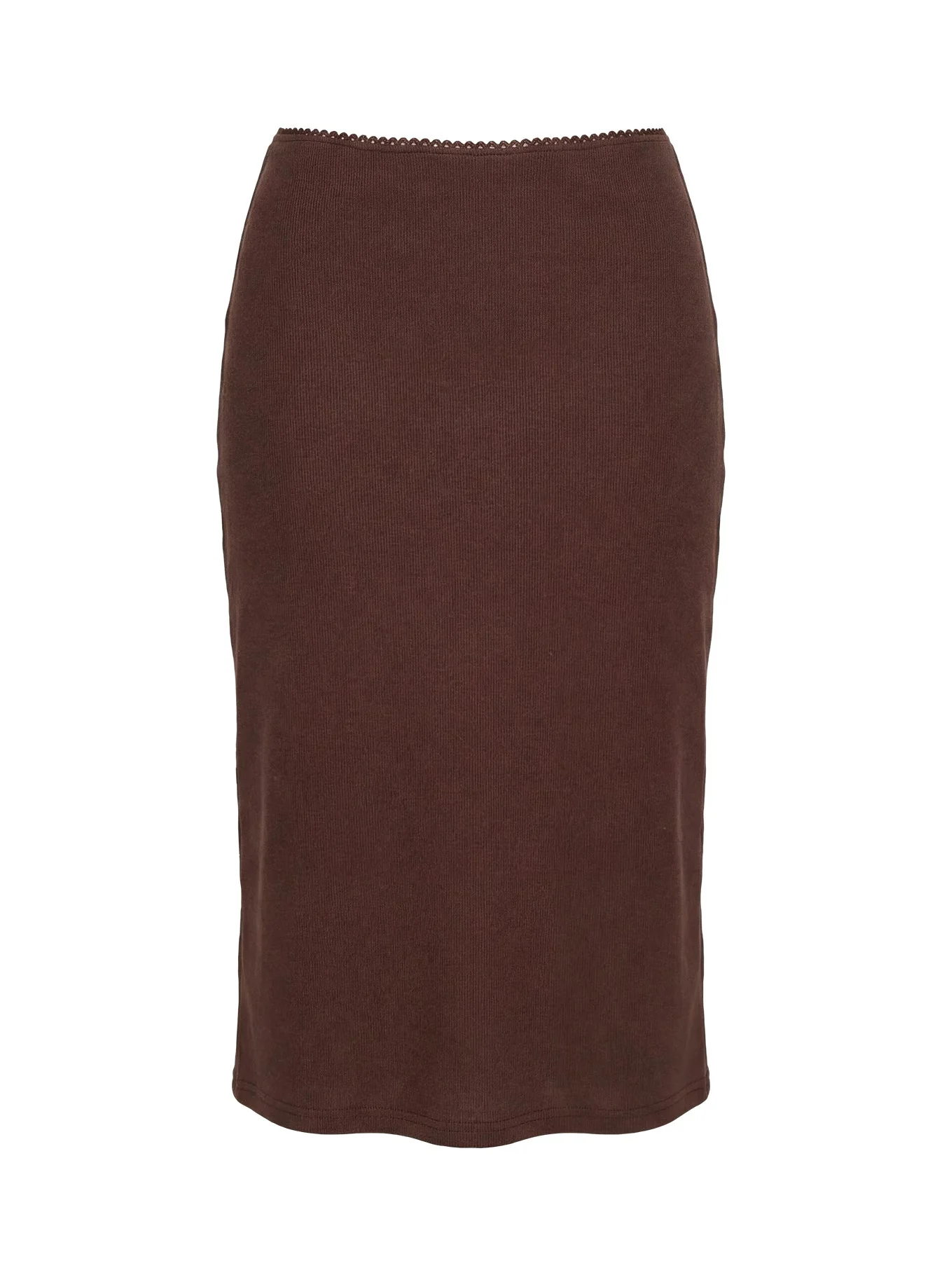 Baseline Rib Midi Skirt Chocolate - Image 8
