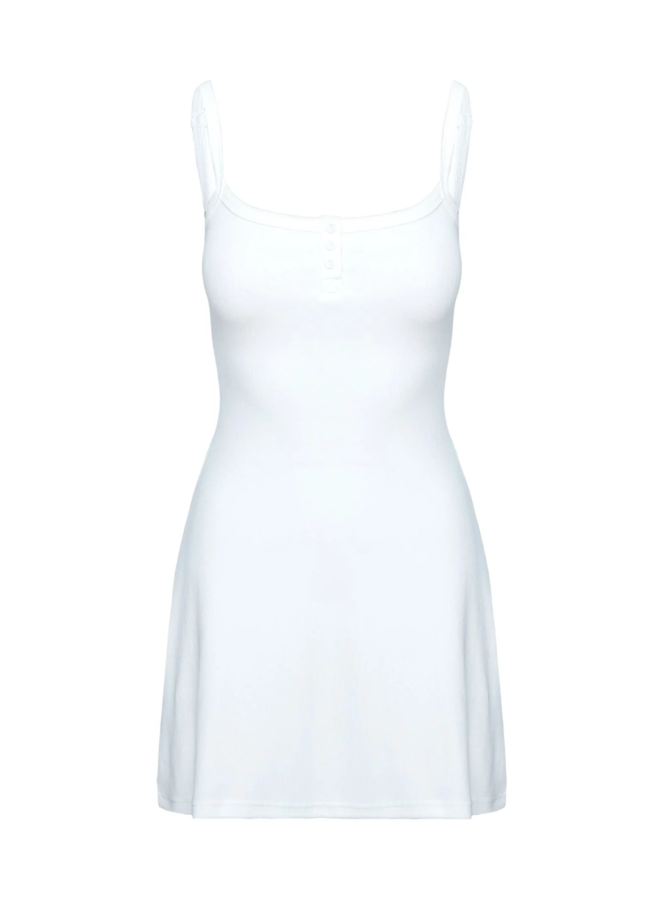 Baseline Rib Mini Dress White - Image 8
