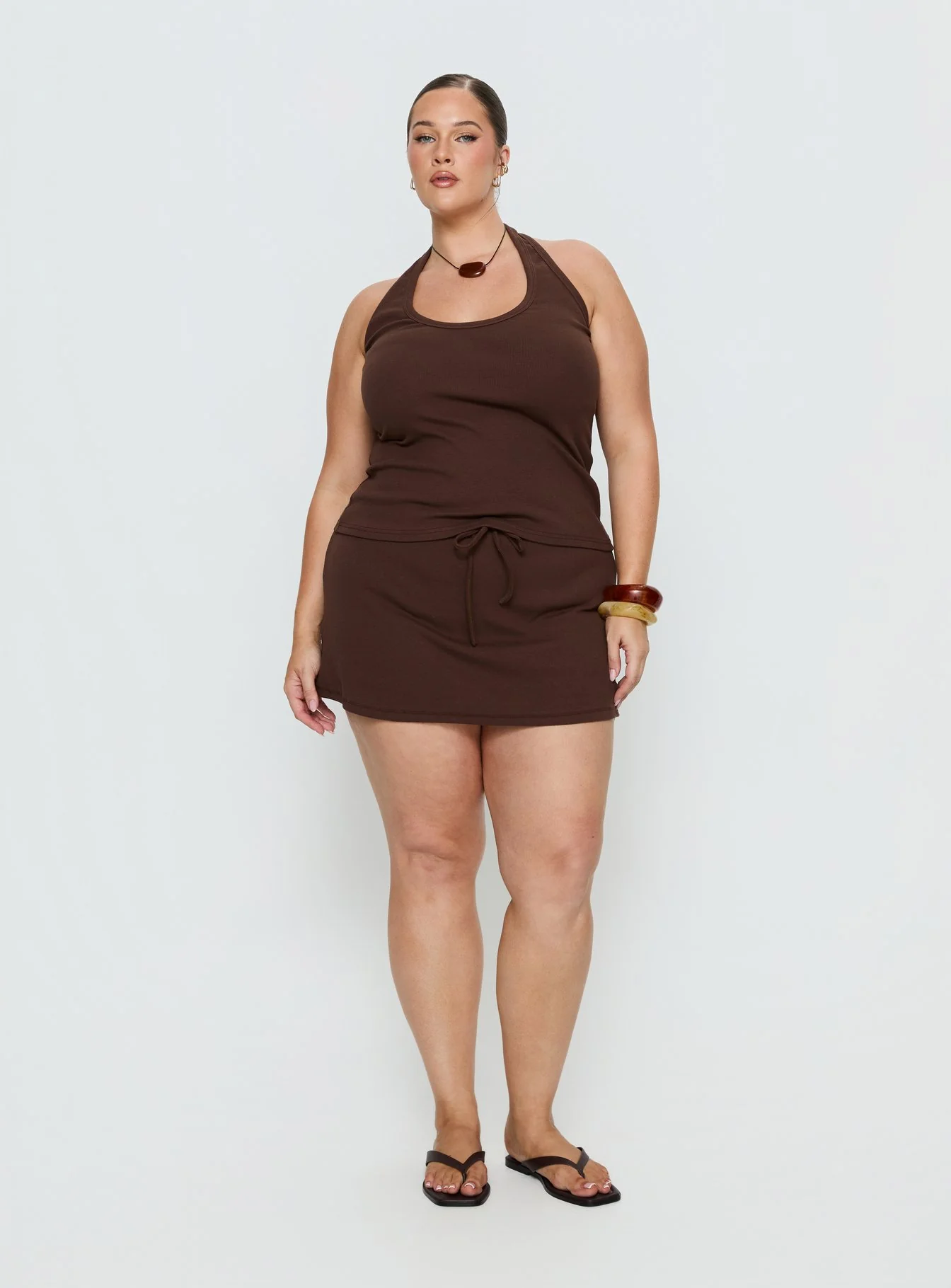 Baseline Rib Skort Brown Curve - Image 3