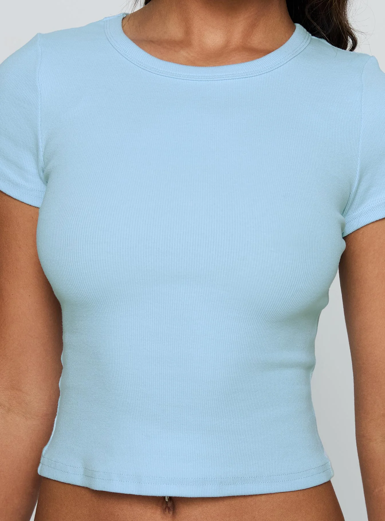 Baseline Scoop Rib Tee Light Blue - Image 6
