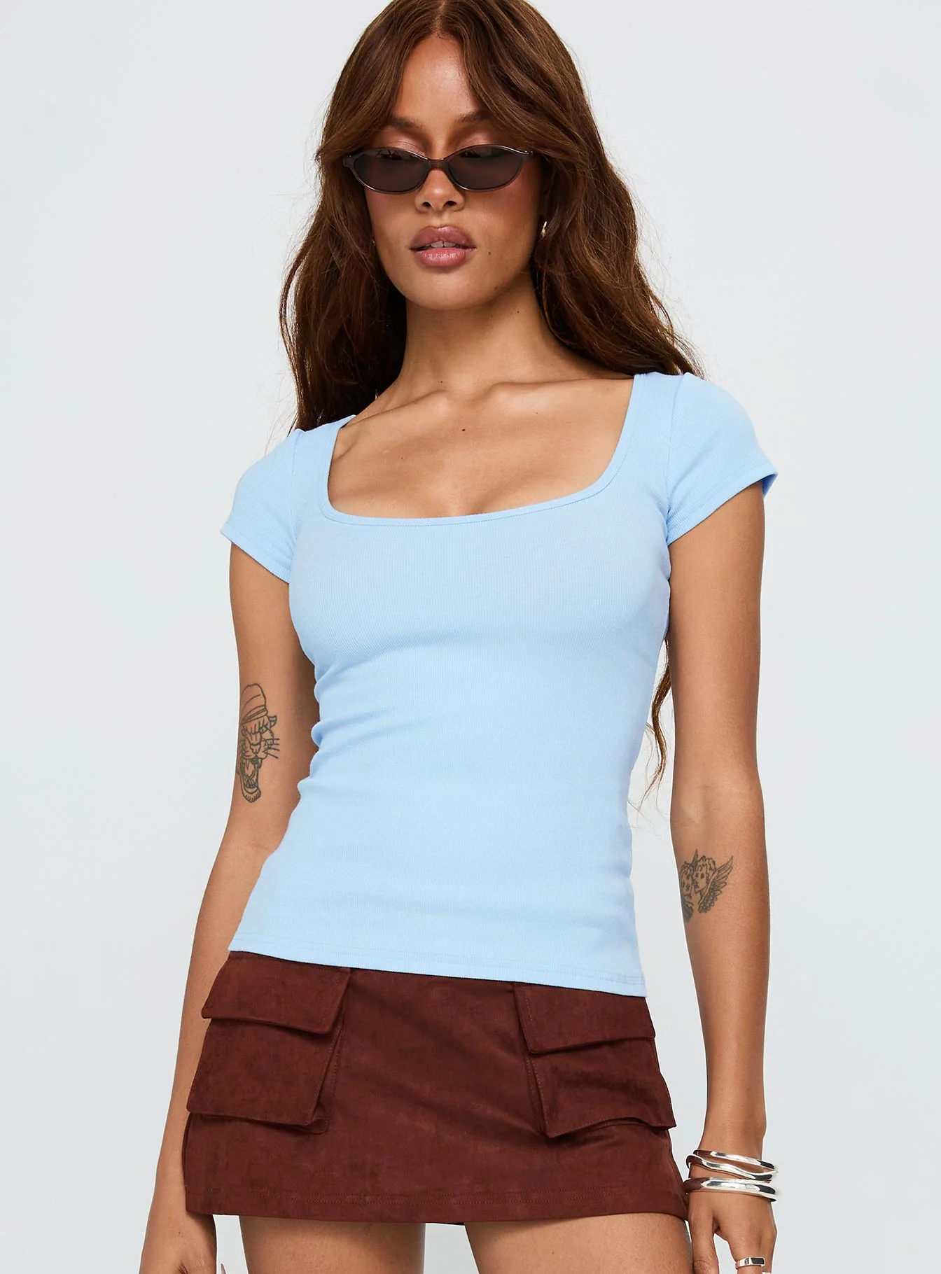 Baseline Scoop Tee Light Blue - Image 2