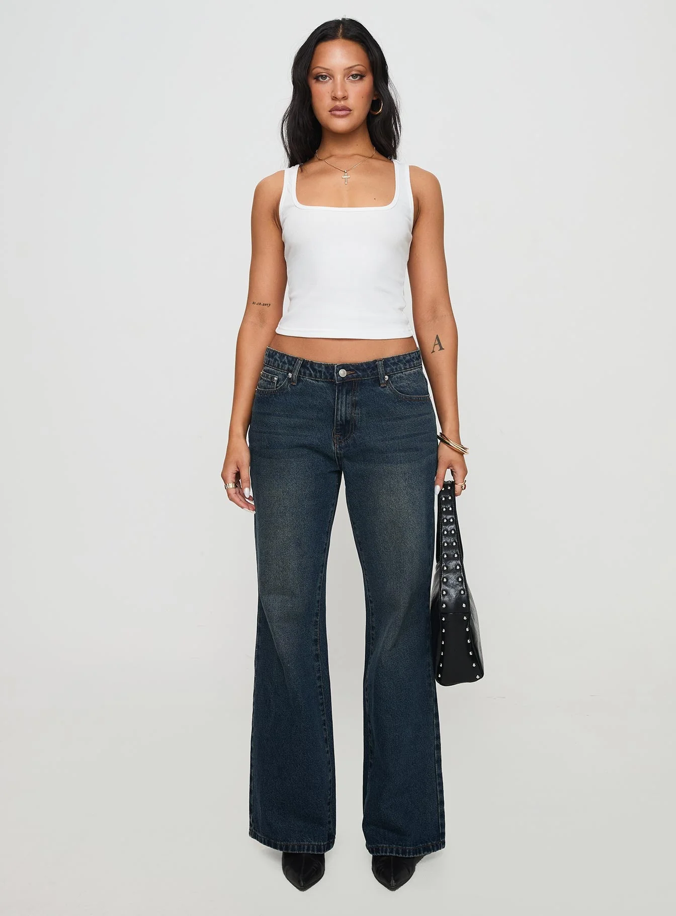 Baseline Square Neck Rib Tank Top White - Image 7