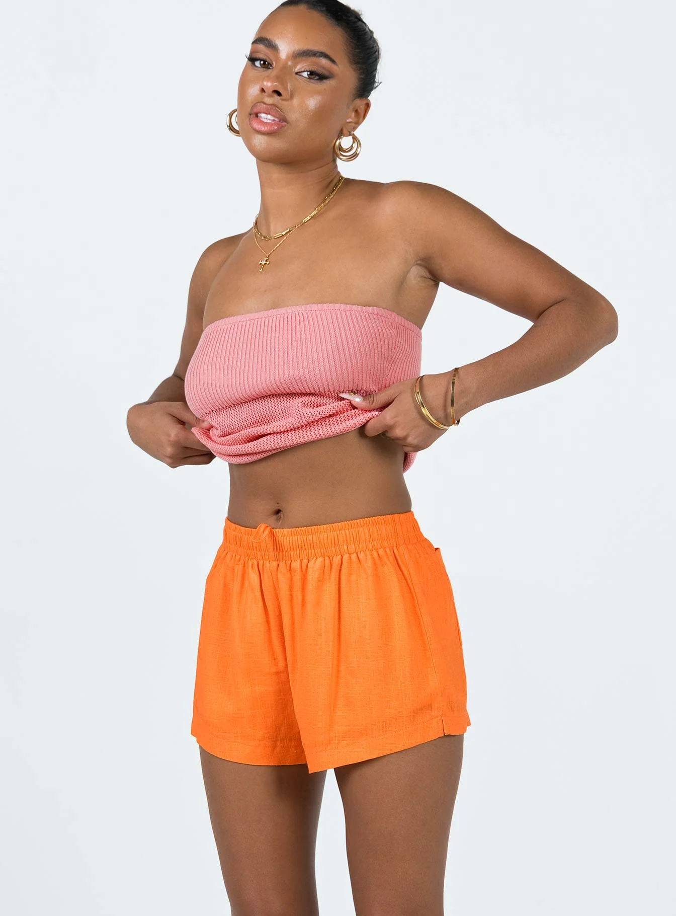 Beach House Shorts Orange - Image 2