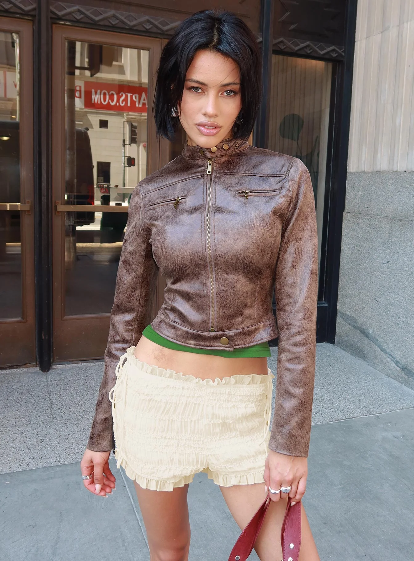 Bella Moto Jacket Chocolate - Image 7