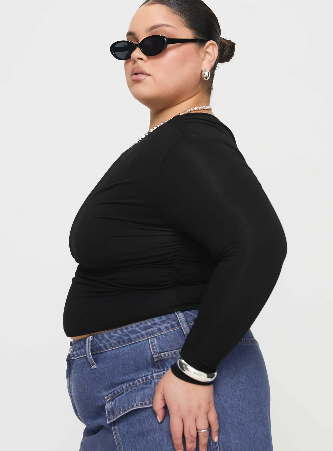 Beller Long Sleeve Top Black Curve - Image 3