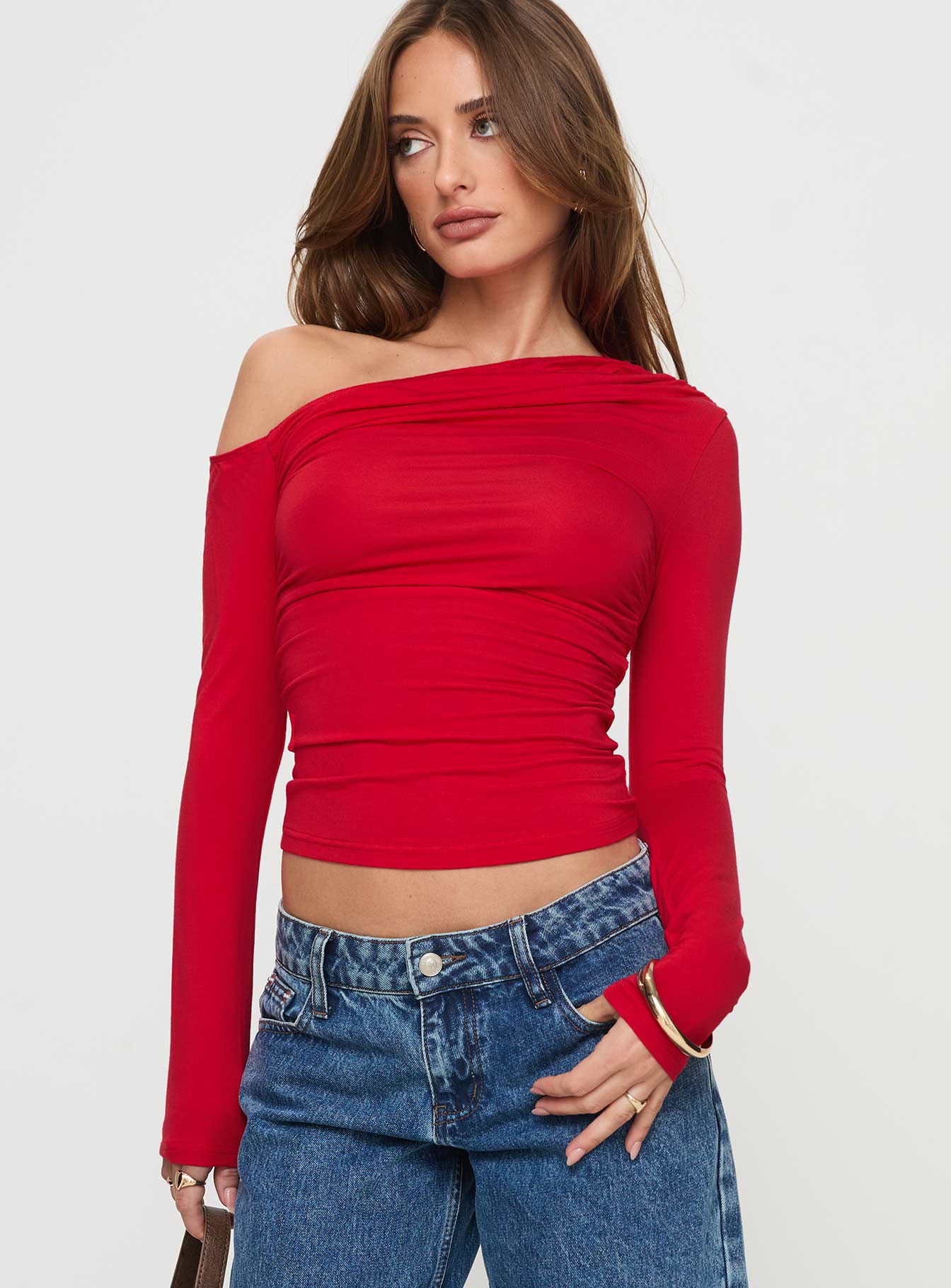 Beller Long Sleeve Top Red - Image 2