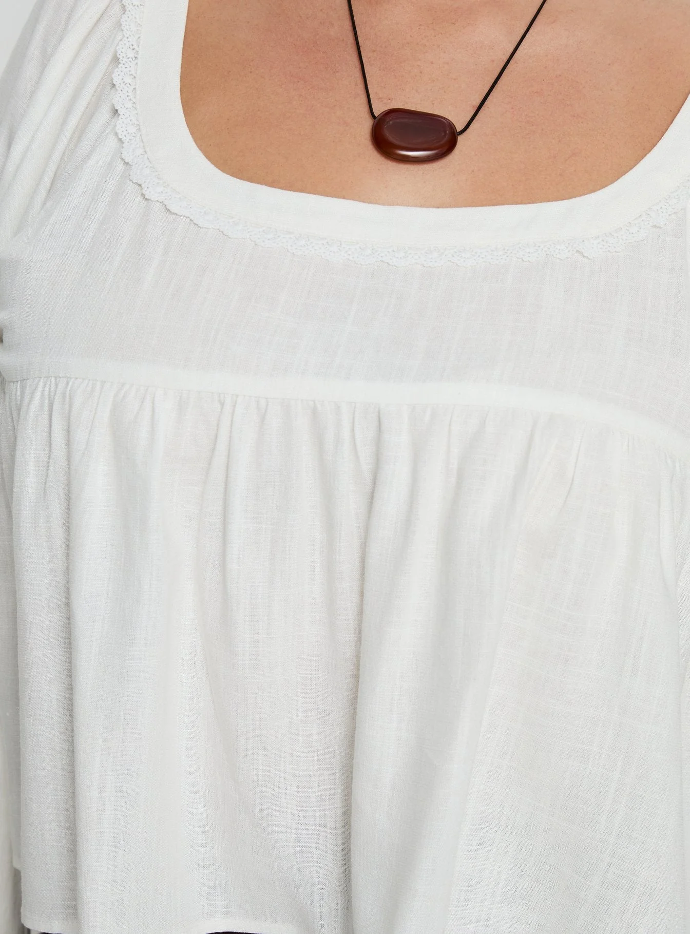 Benjie Long Sleeve Top White Curve - Image 6