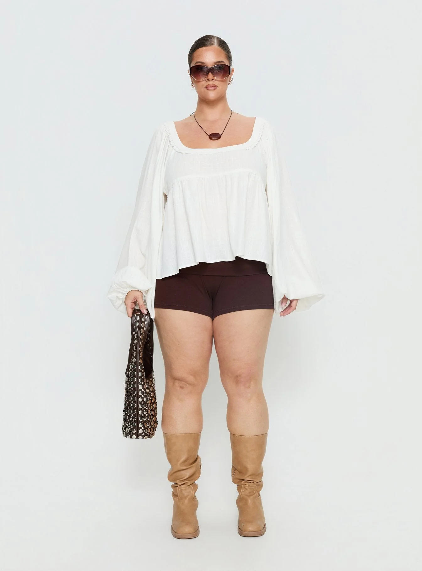 Benjie Long Sleeve Top White Curve - Image 7