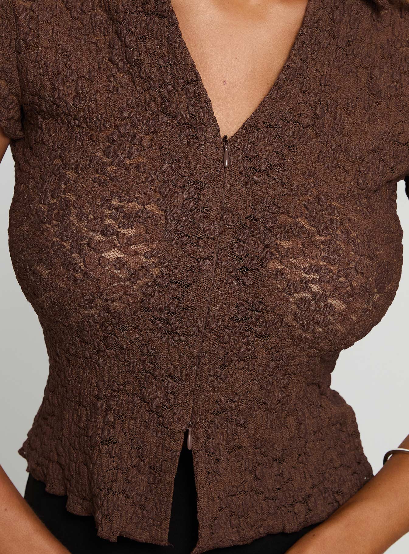 Best Shot Collared Top Brown - Image 6