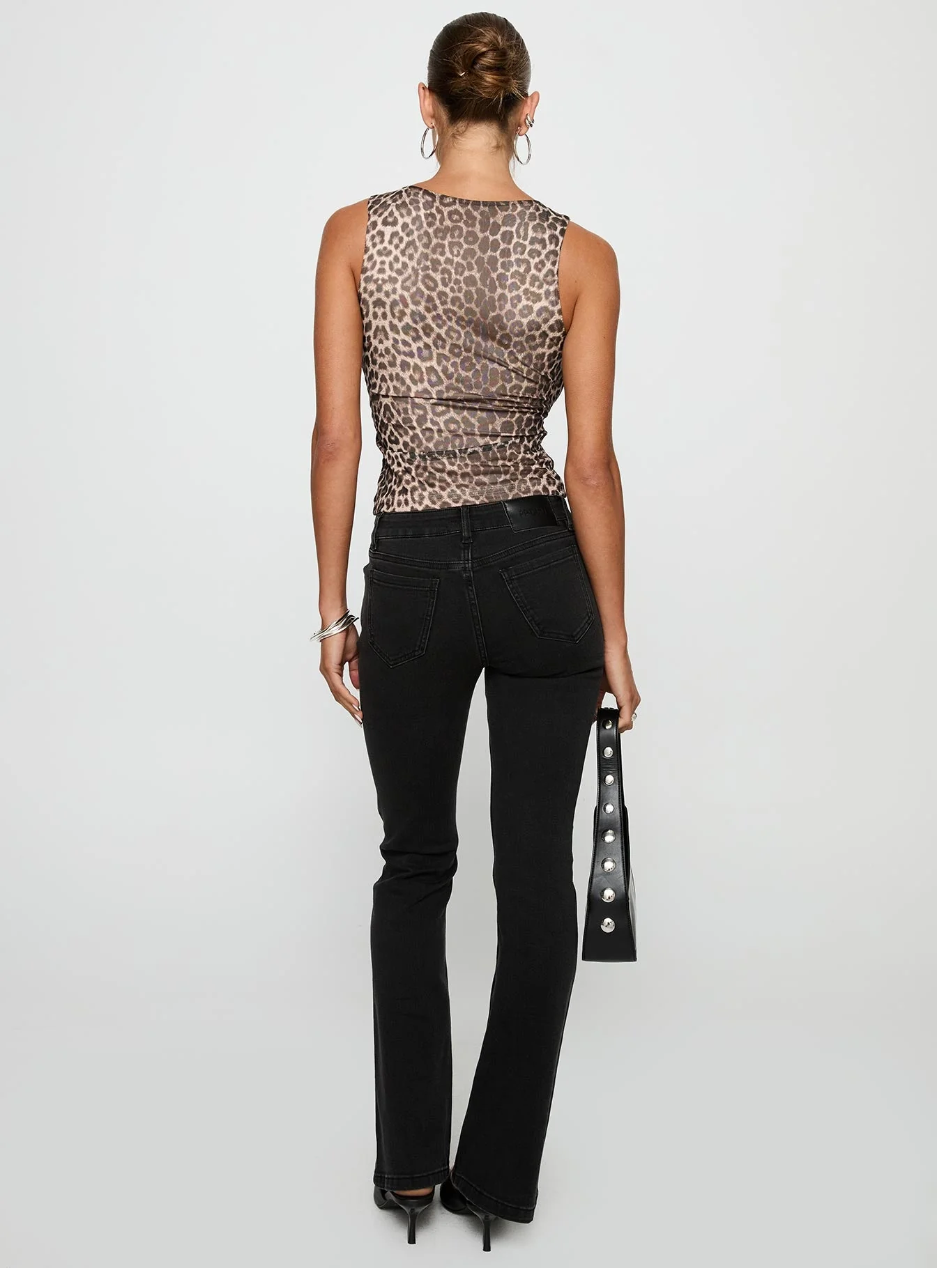 Bethany Low Rise Bootleg Jeans Washed Black - Image 5