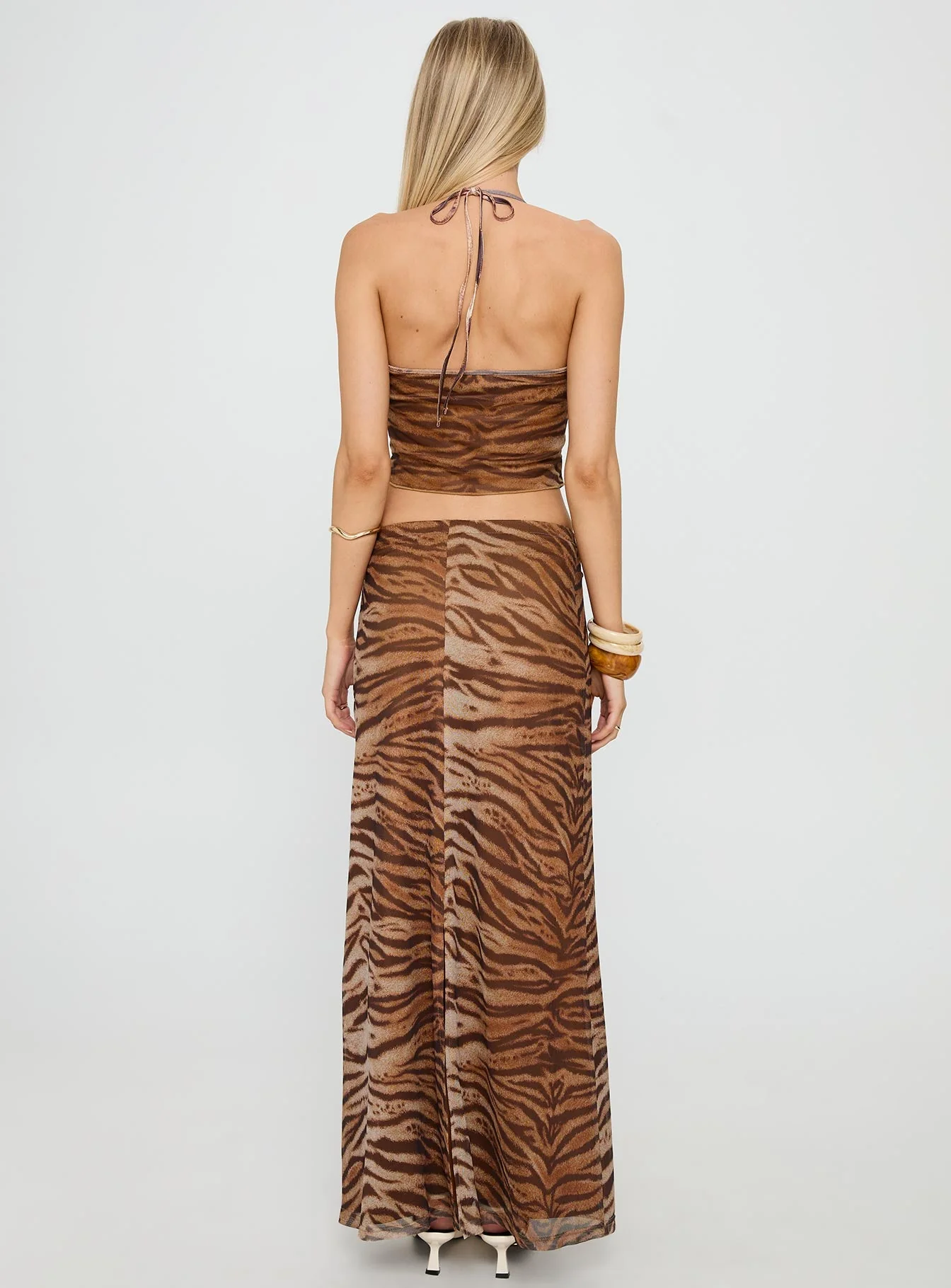 Better Now Cowl Neck Set Brown Tiger - Image 5