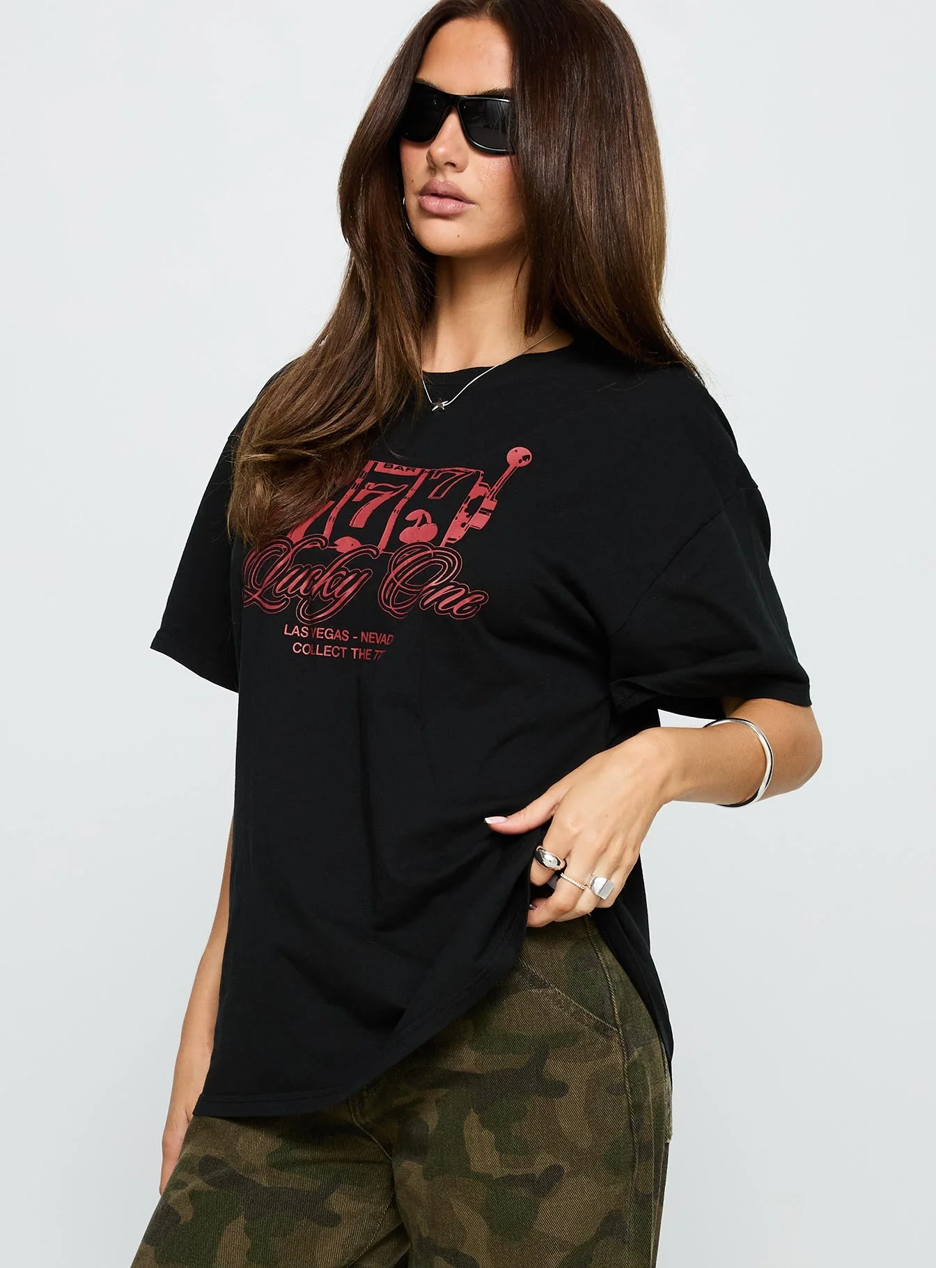 Big Winner Oversized Graphic Tee Black - Image 4