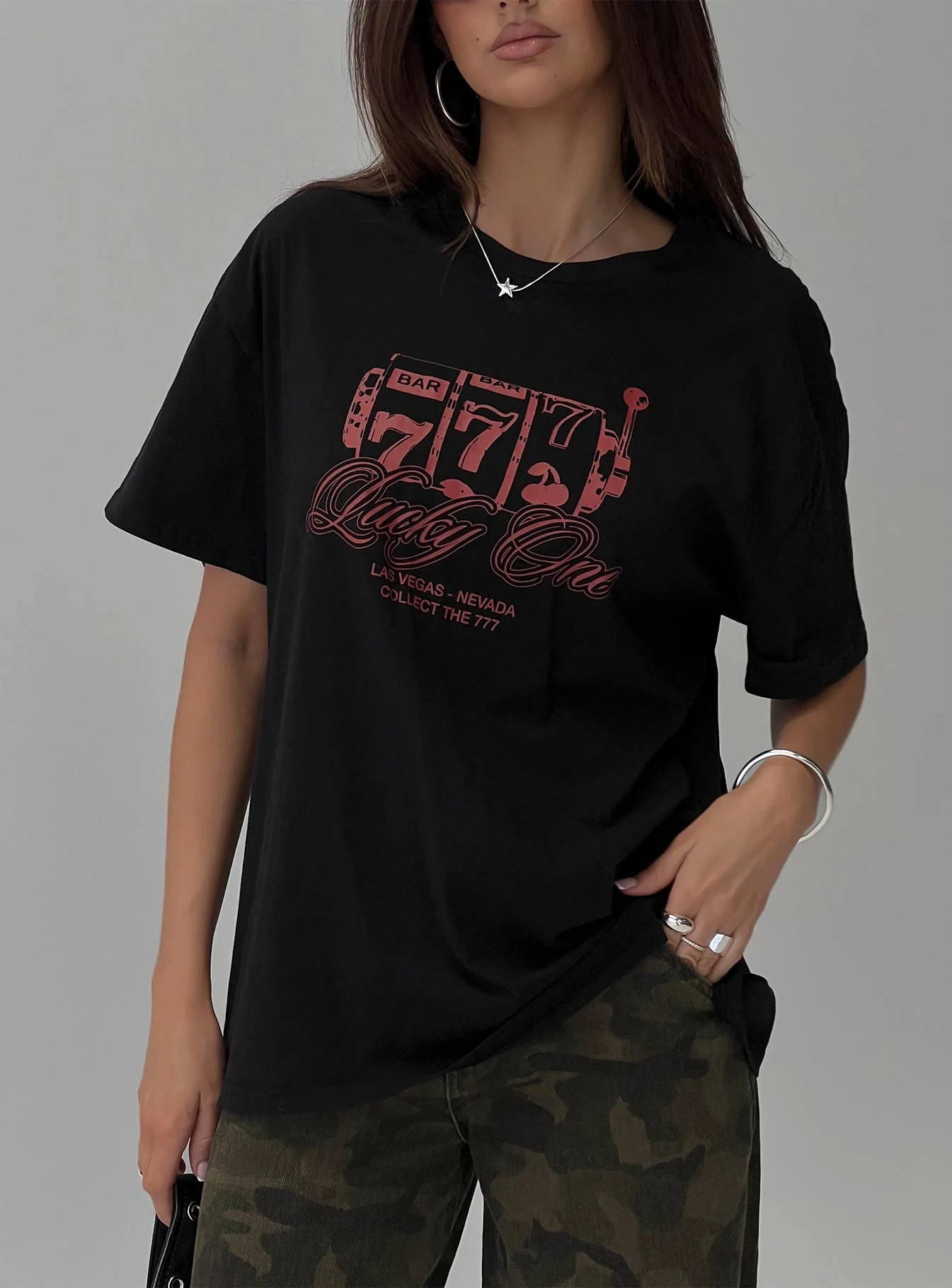 Big Winner Oversized Graphic Tee Black - Image 8