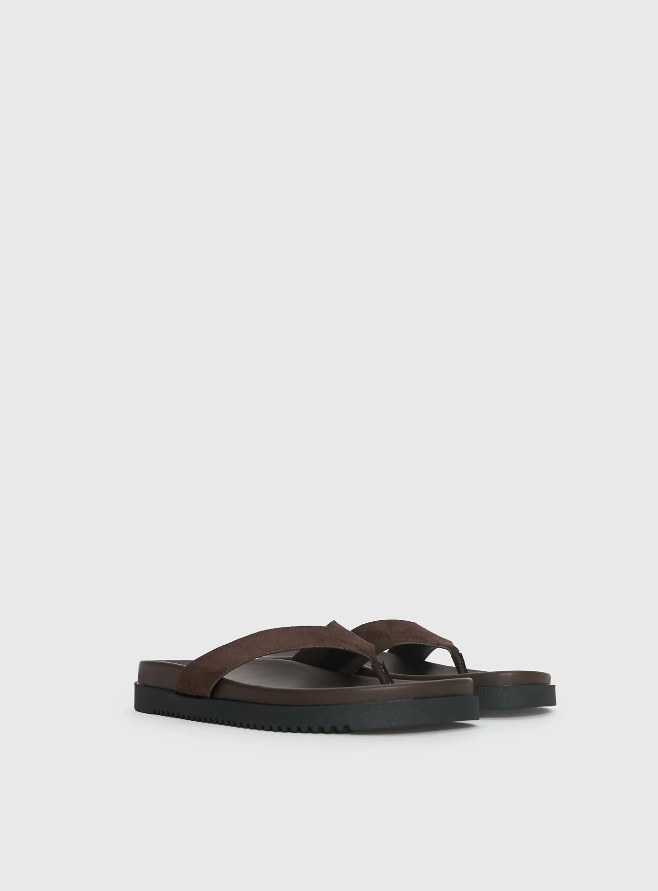 Billini Aila Sandals Dark Cacao Faux Suede - Image 2