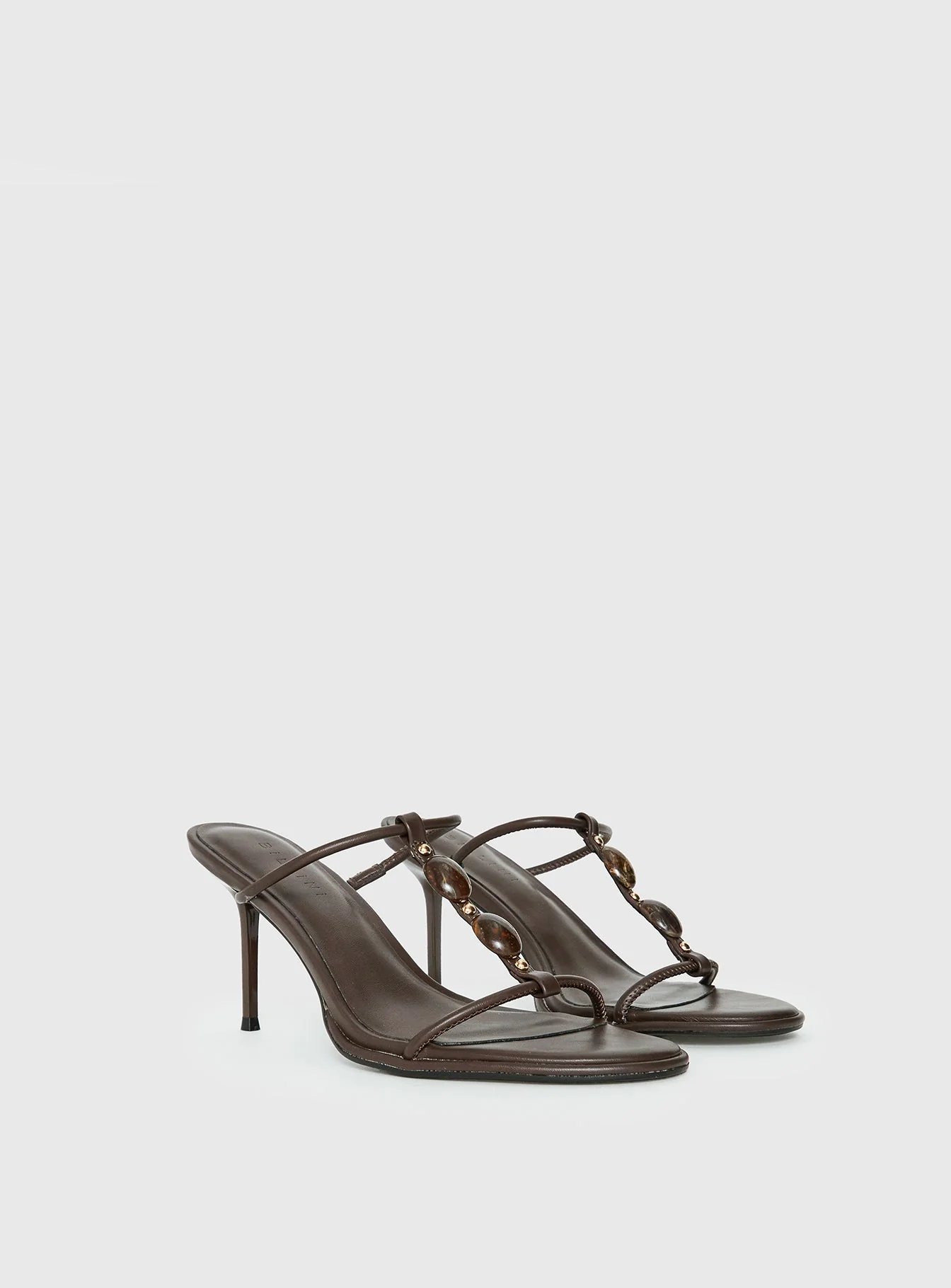 Billini Olympie Gem Detail Heels Brown - Image 3