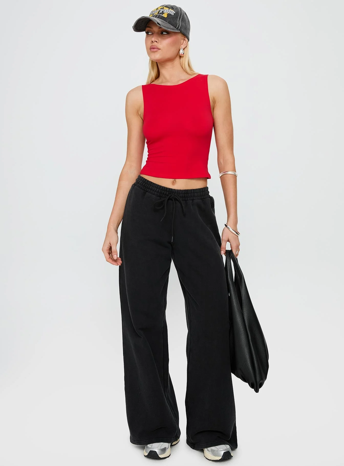 Bleeker High Neck Top Red - Image 3