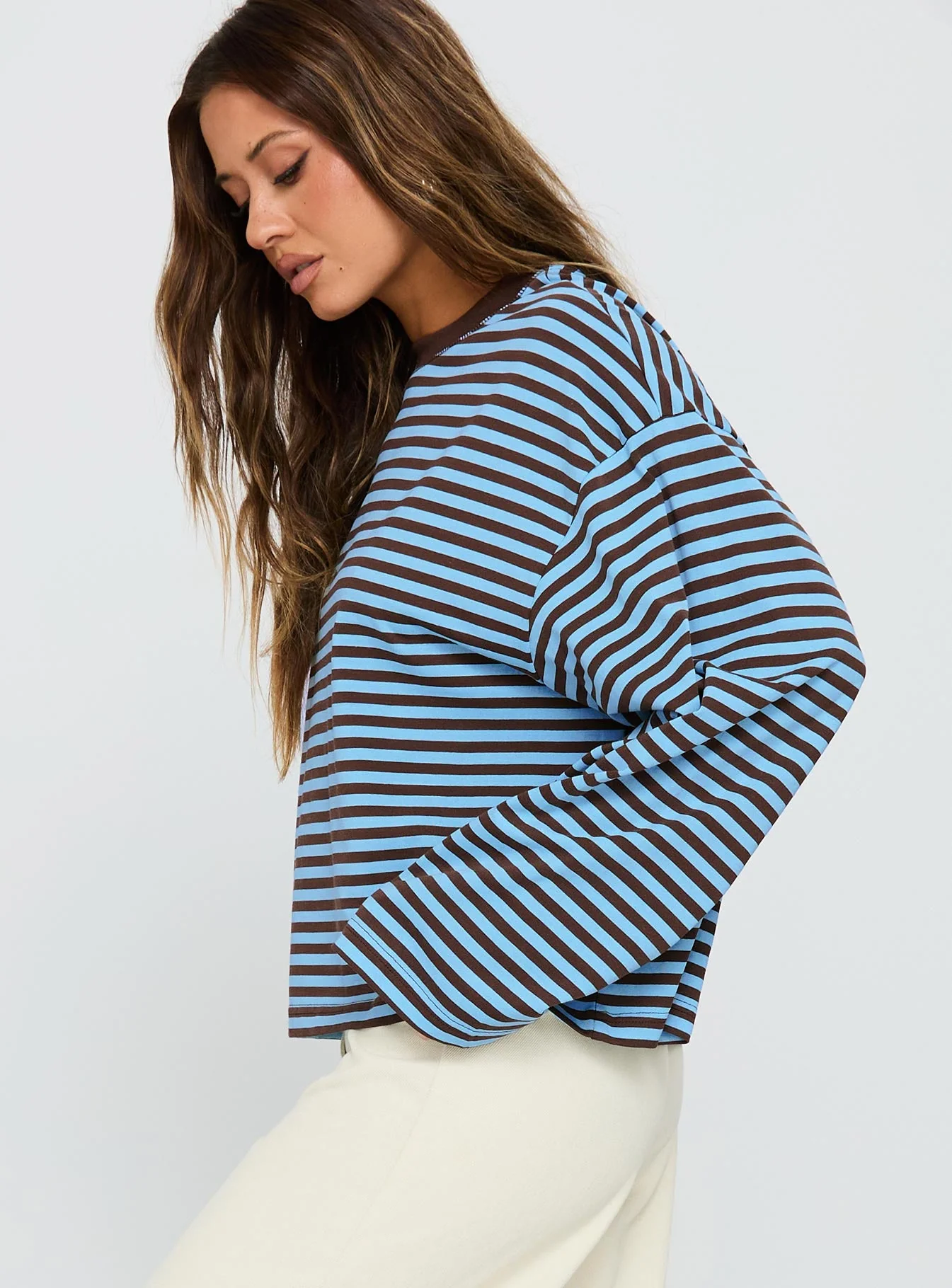 Bloom Long Sleeve Chocolate Sea Stripe - Image 4