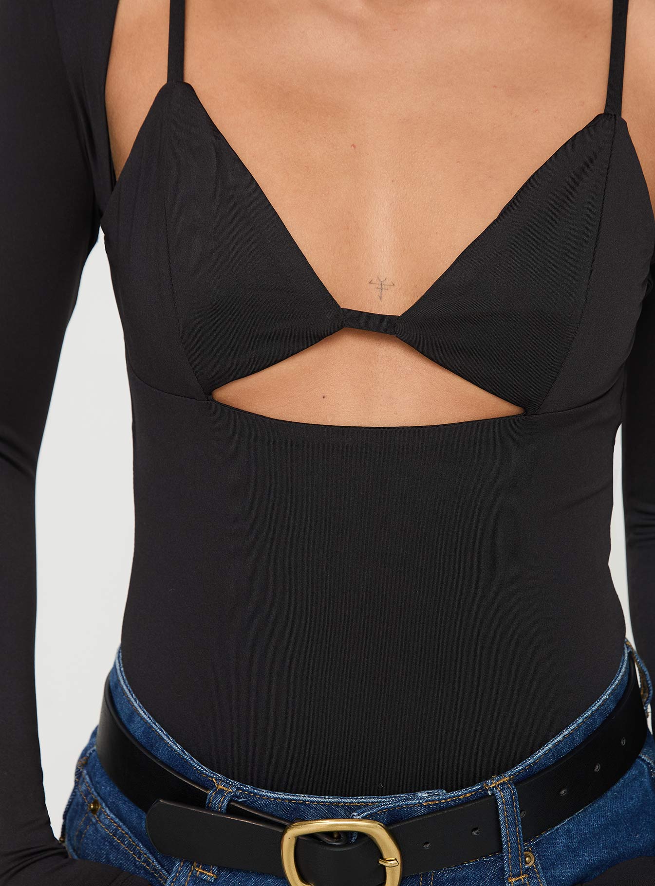 Bolden Long Sleeve Bodysuit Black - Image 5