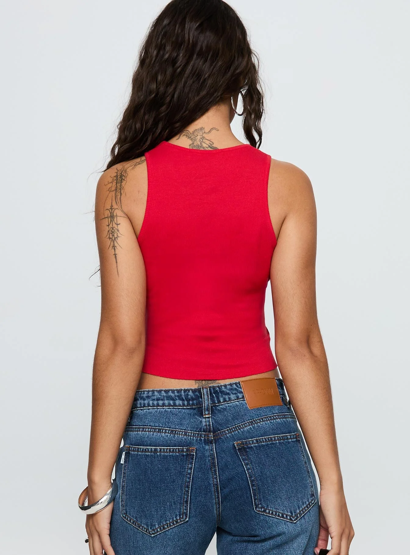 Boot Scootin Graphic Tank Top Red - Image 5