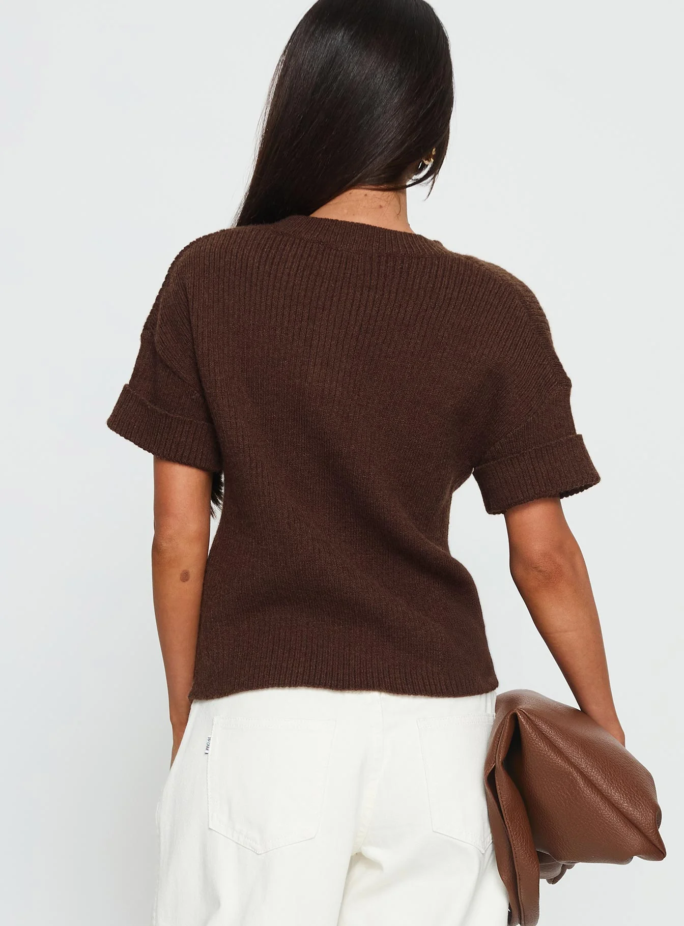 Brandii Button Up Top Chocolate - Image 5