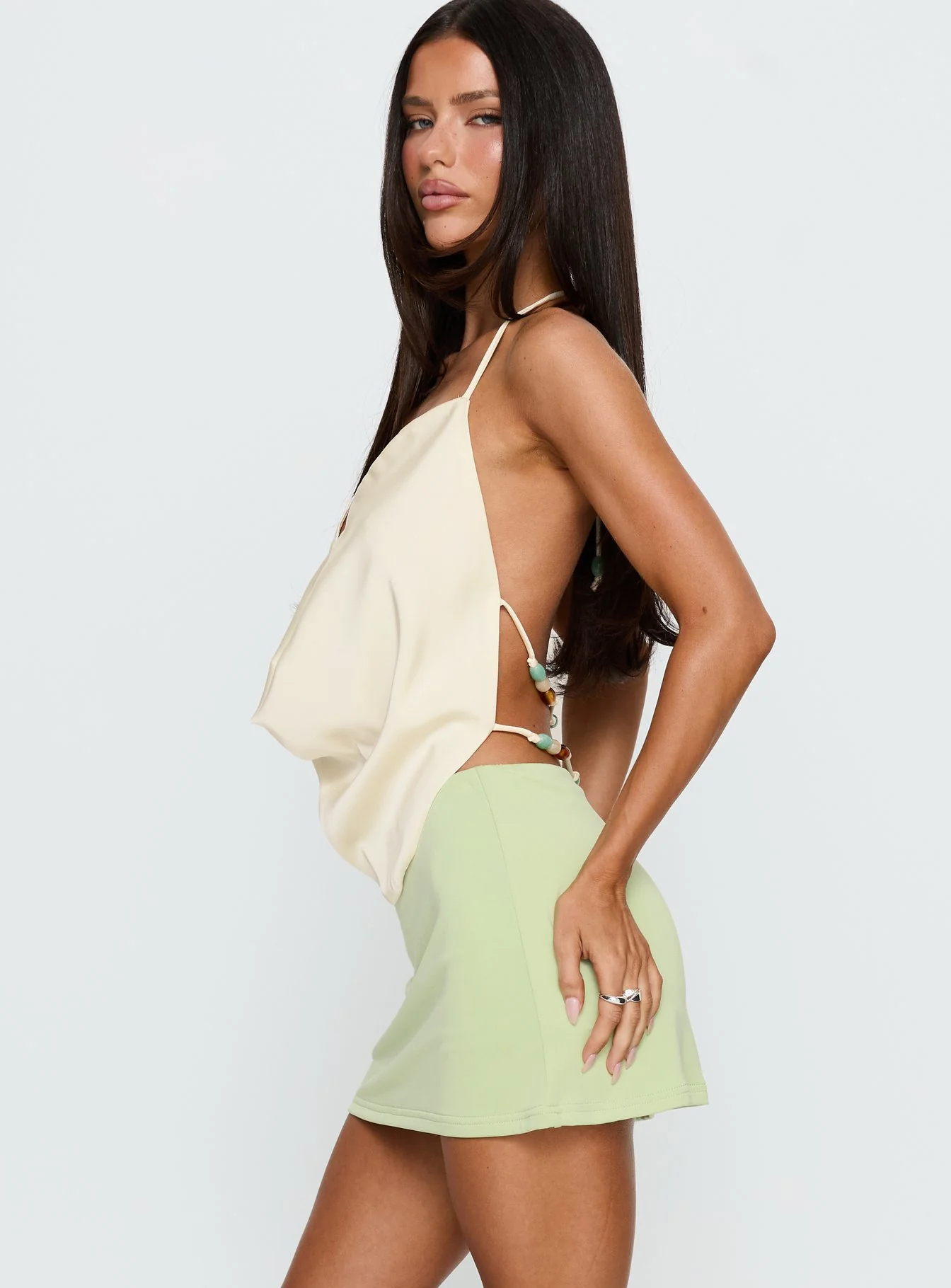Brennah Jersey Mini Skort Pistachio - Image 4