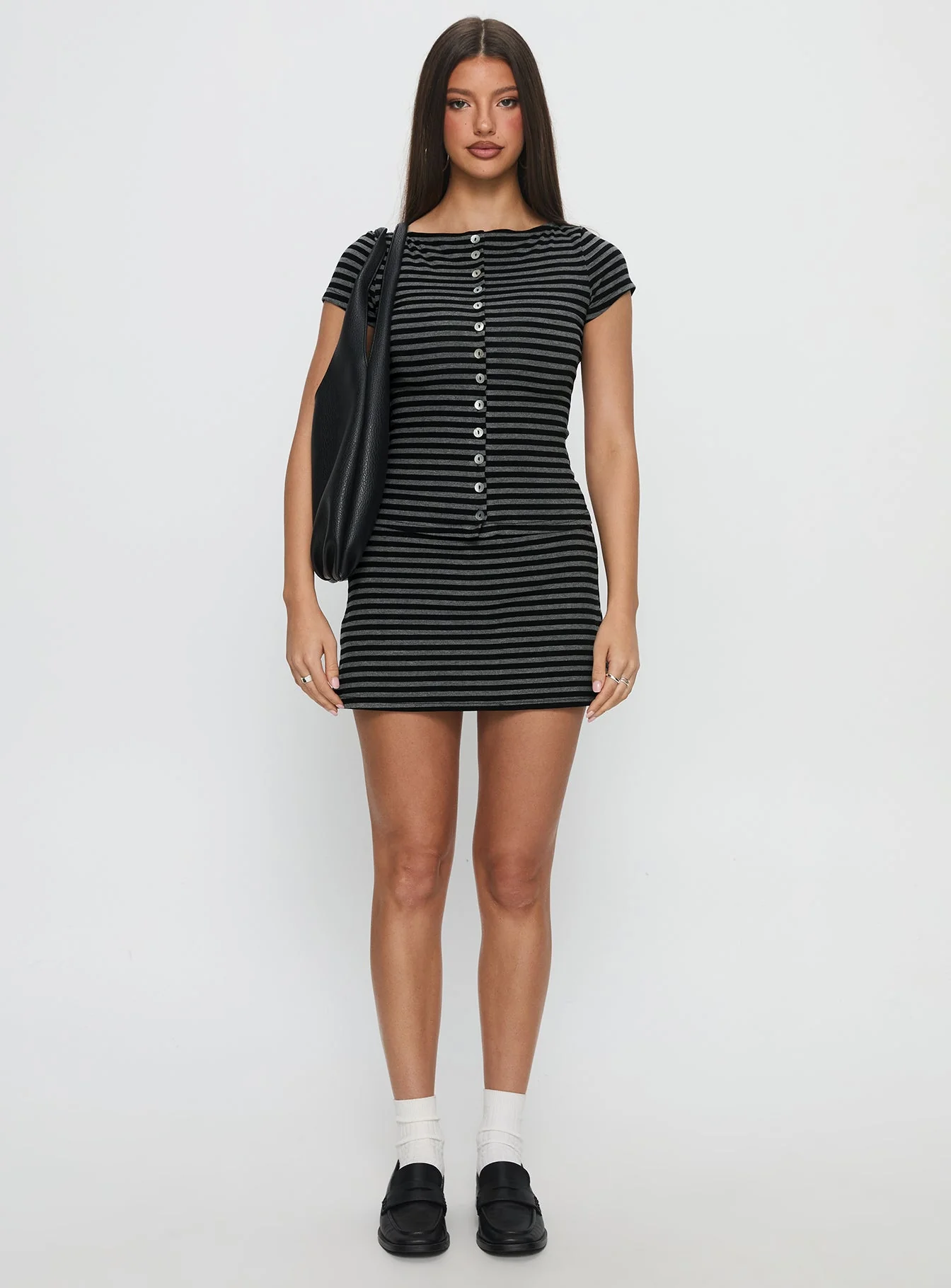 Brennah Jersey Mini Skort Stripe - Image 7