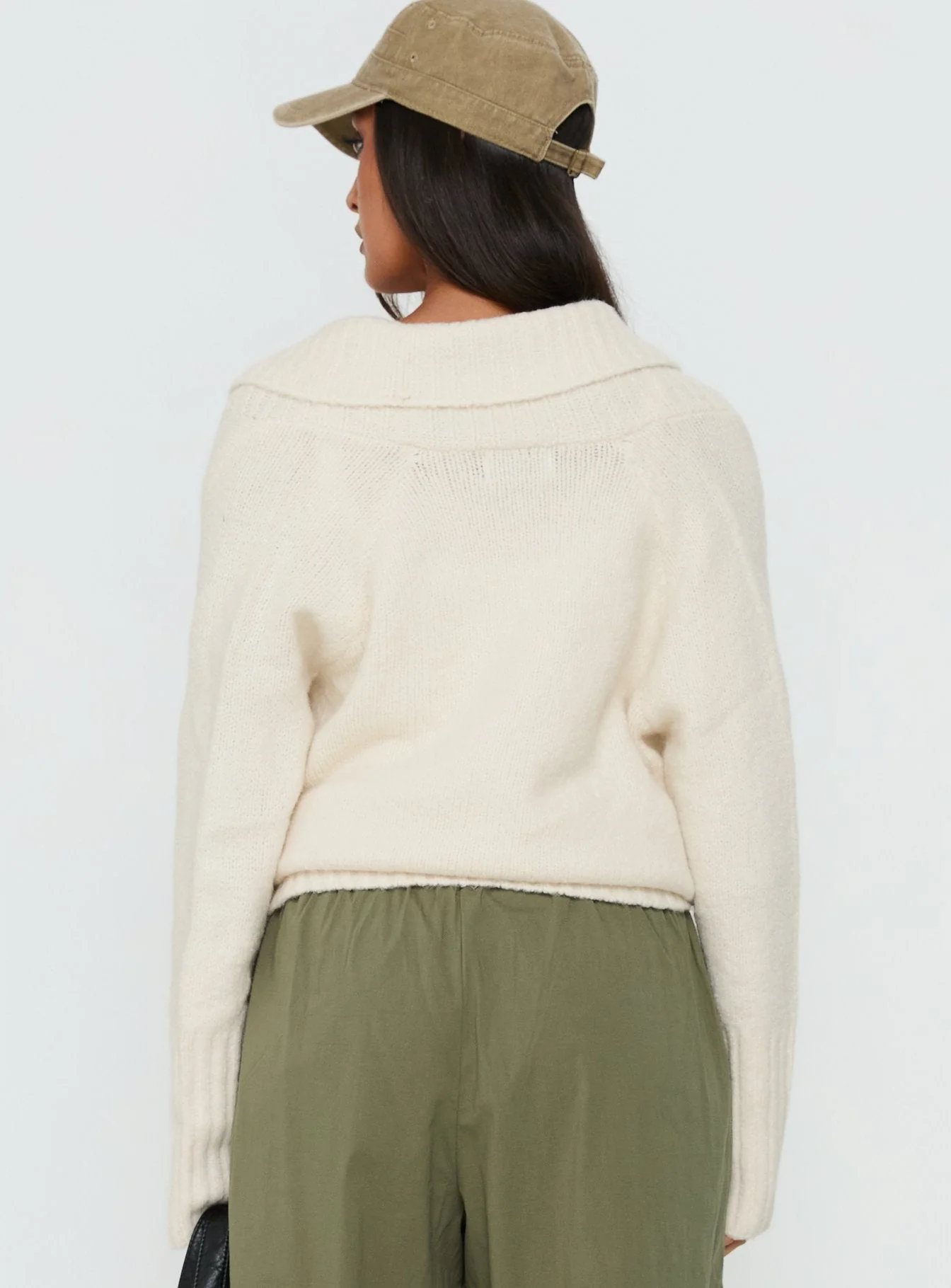 Briee Wrap Cardigan Cream - Image 5