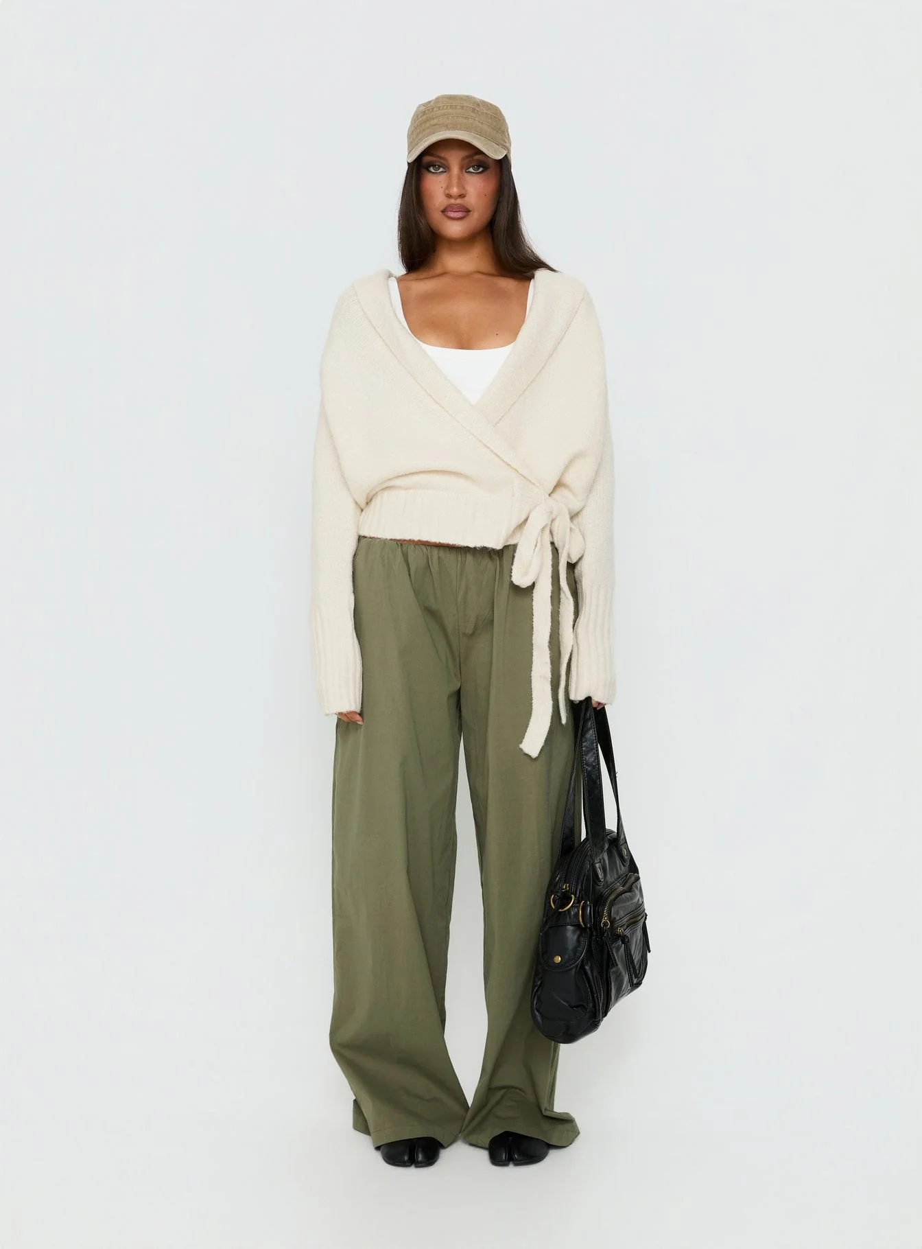 Briee Wrap Cardigan Cream - Image 7