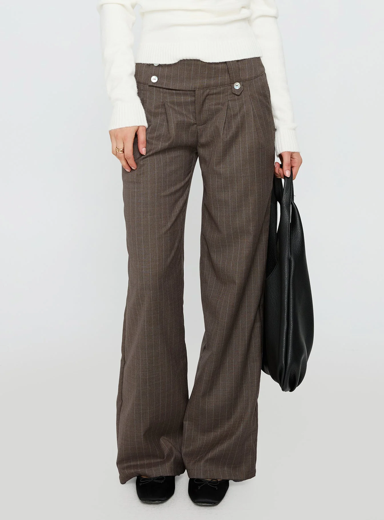 Briellea Thick Waistband Pant Pinstripe - Image 2