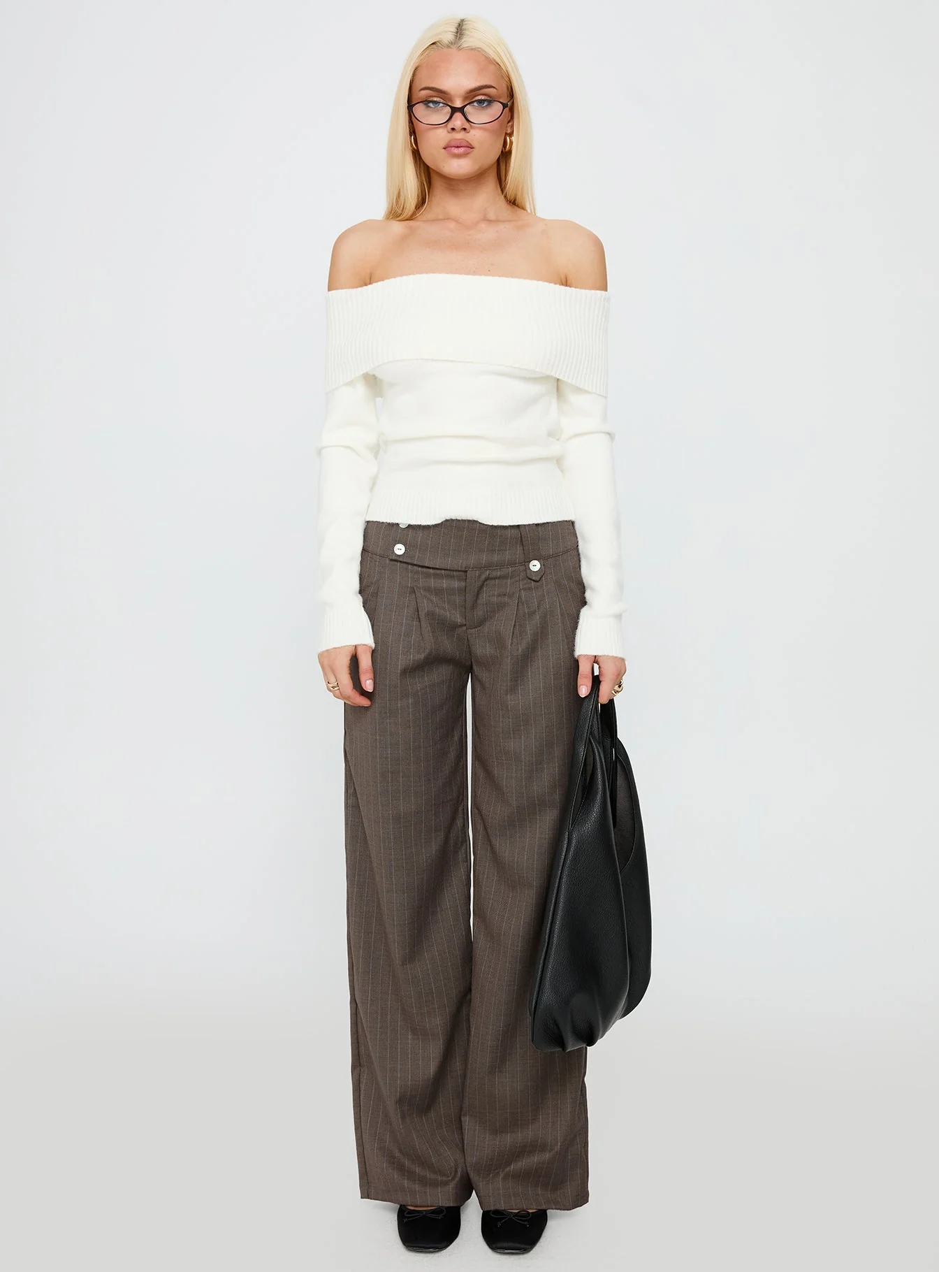 Briellea Thick Waistband Pant Pinstripe - Image 7