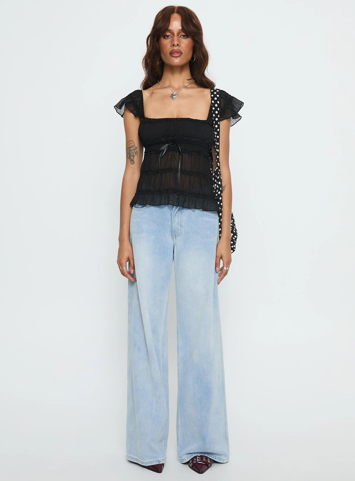 Brighter Than Stars Tiered Top Black - Image 6