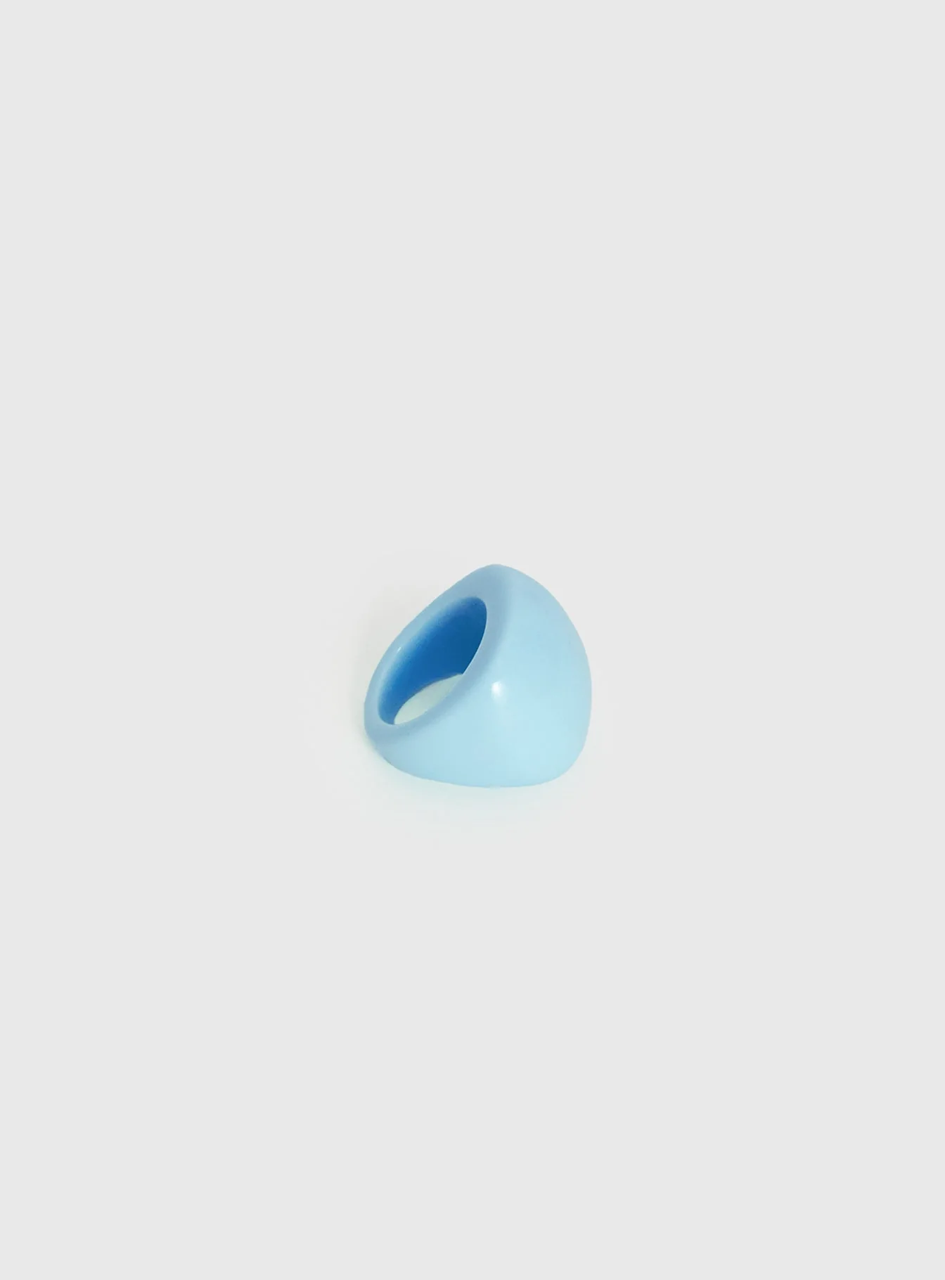 Brittanie Statement Resin Ring Blue - Image 2