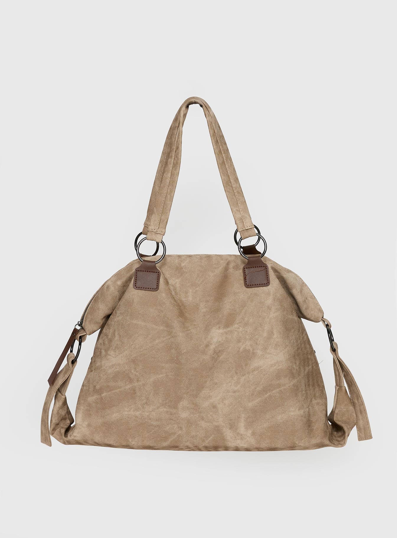 Brittin Stud Detail Shoulder Bag Beige - Image 4