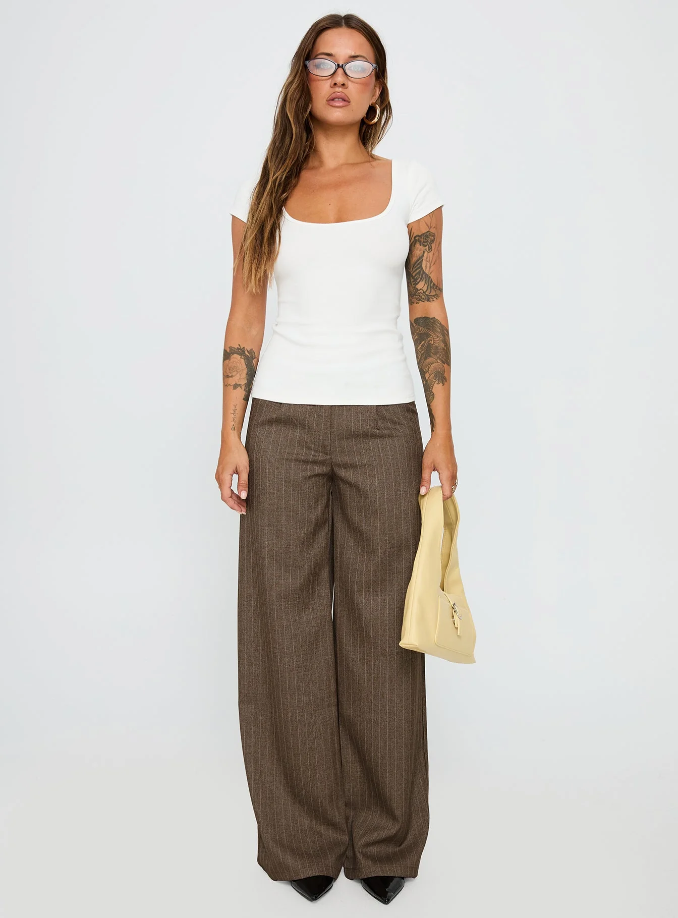 Broadcast Pants Beige Pinstripe - Image 6