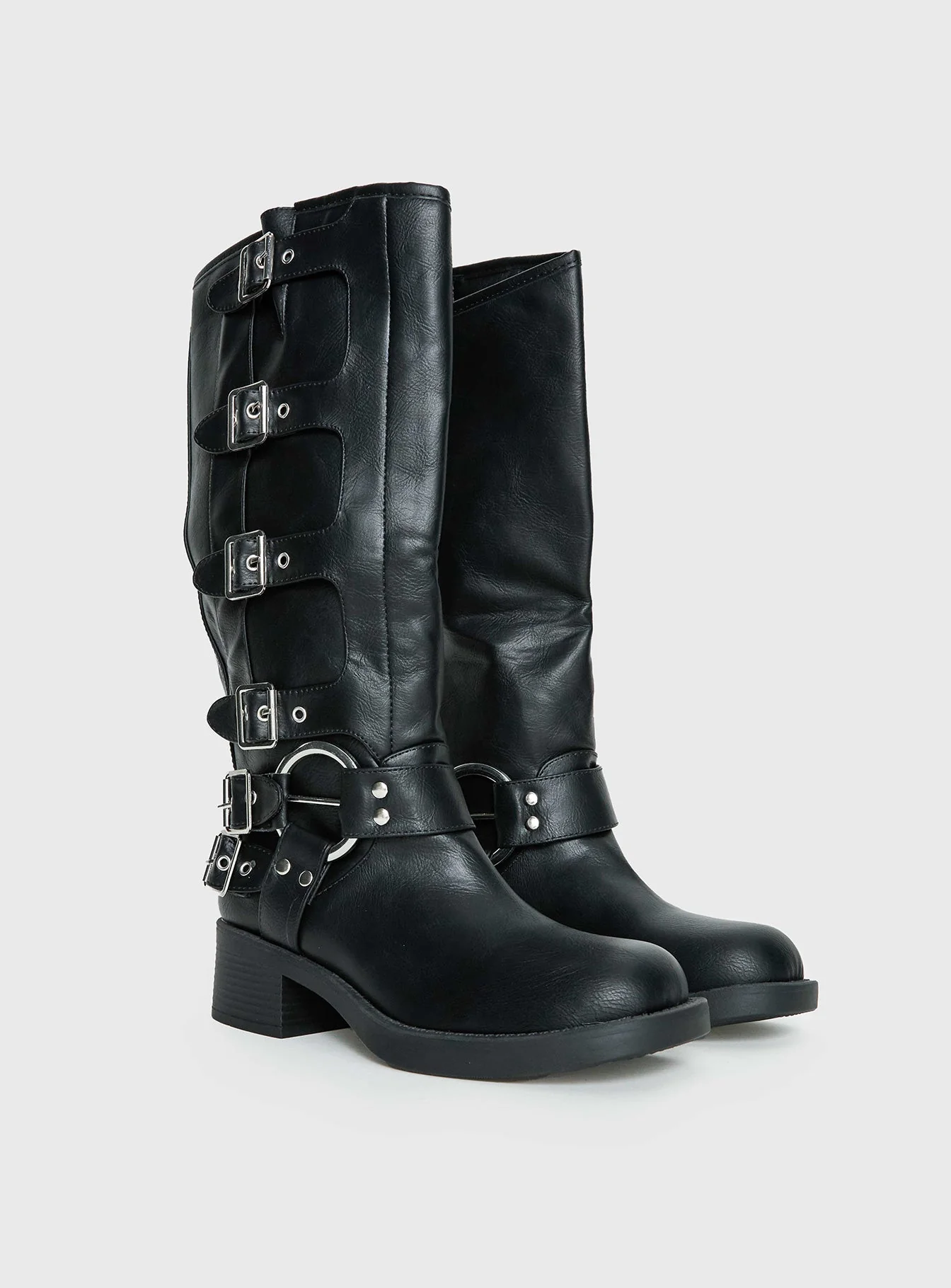 Buckle Down Boots Black - Image 2