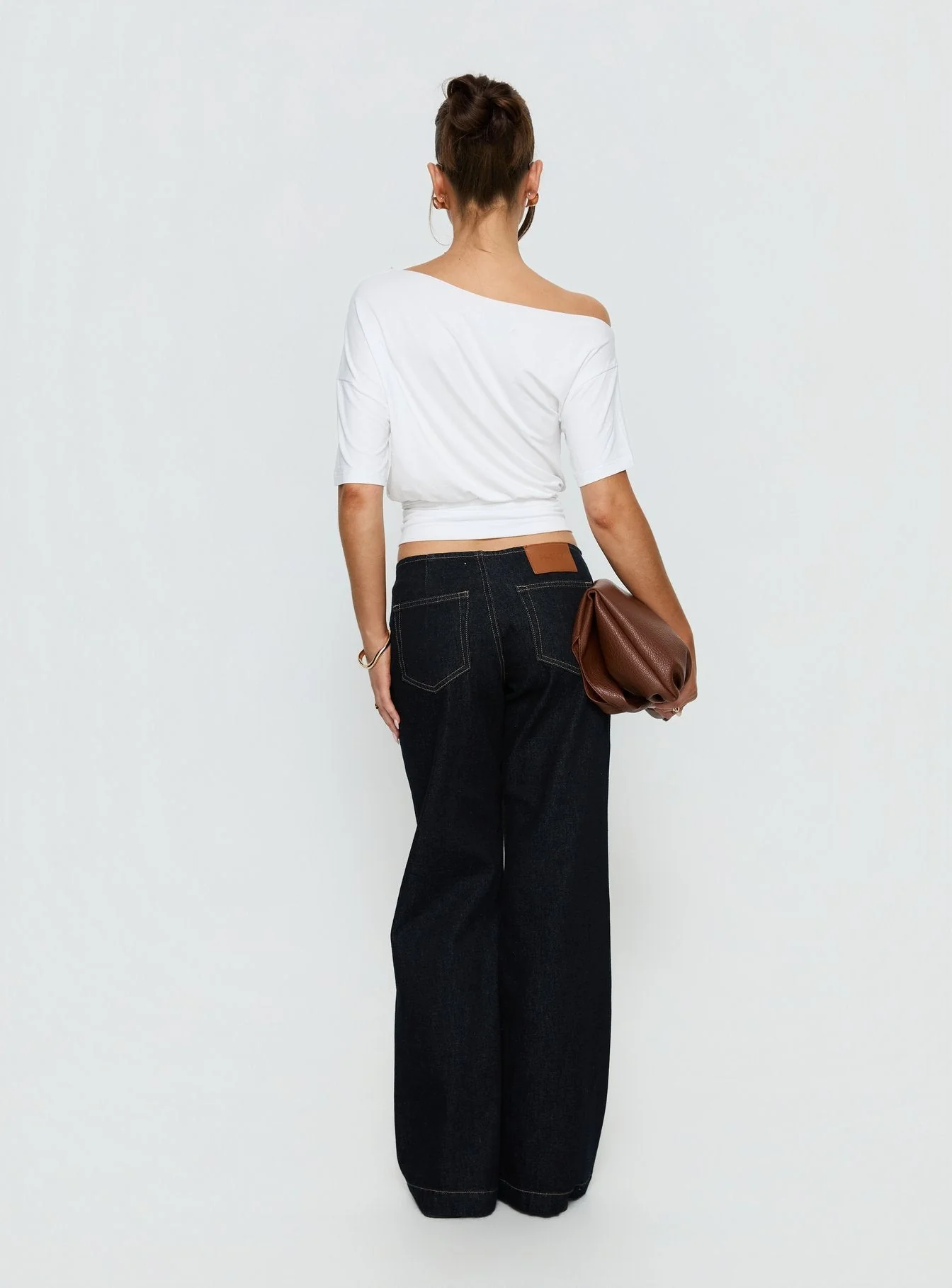 Buenos No Waist Low Rise Straight Leg Jeans Raw Denim - Image 5
