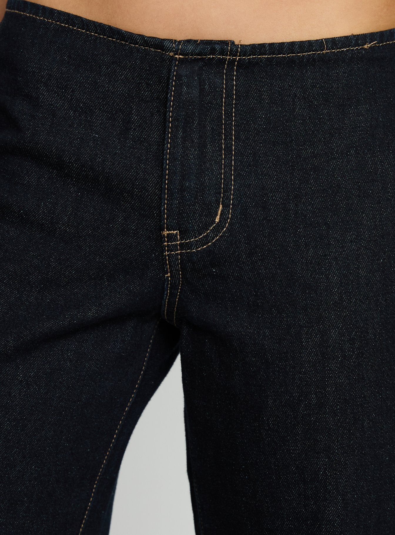 Buenos No Waist Low Rise Straight Leg Jeans Raw Denim - Image 6