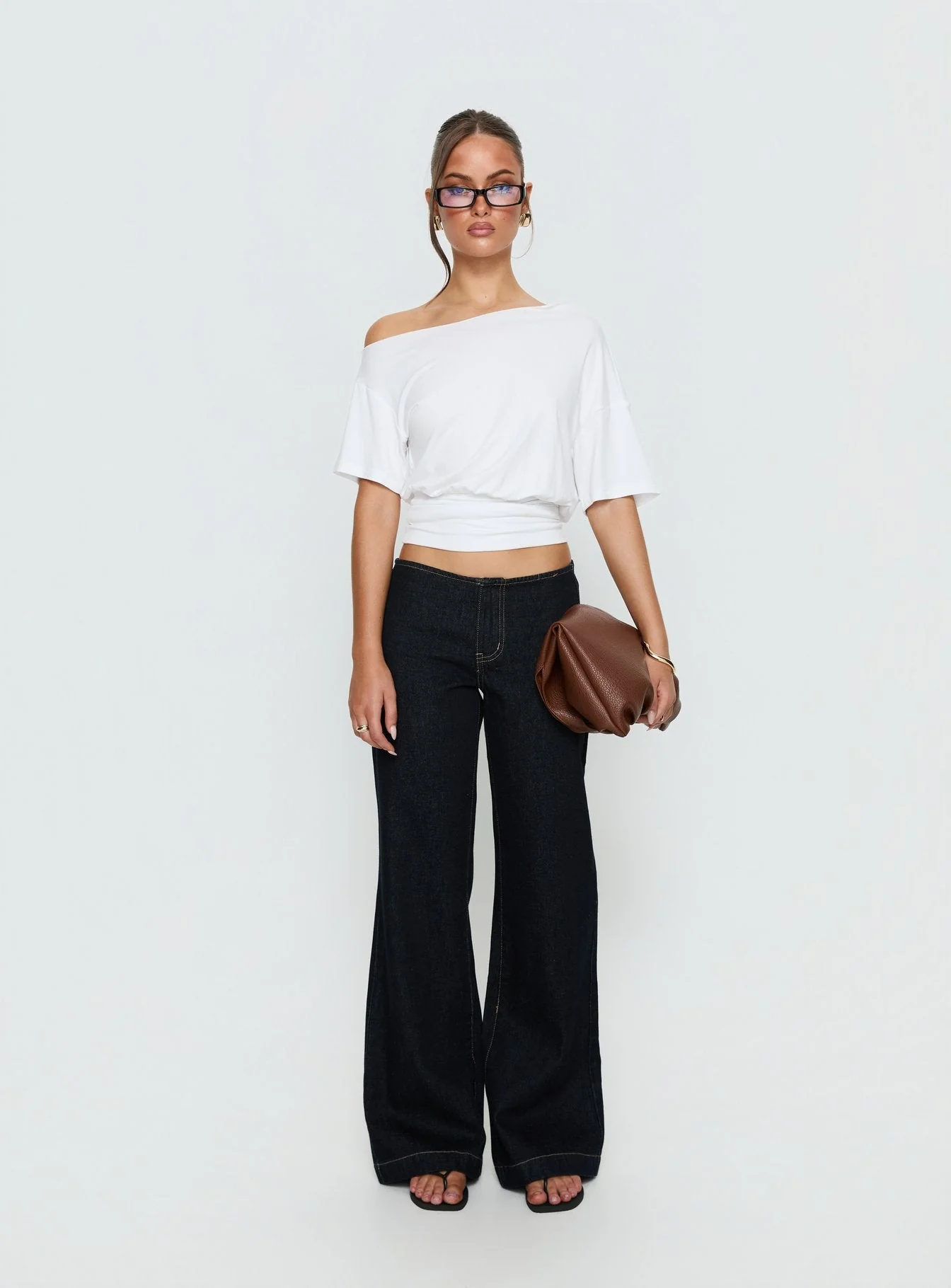 Buenos No Waist Low Rise Straight Leg Jeans Raw Denim - Image 7