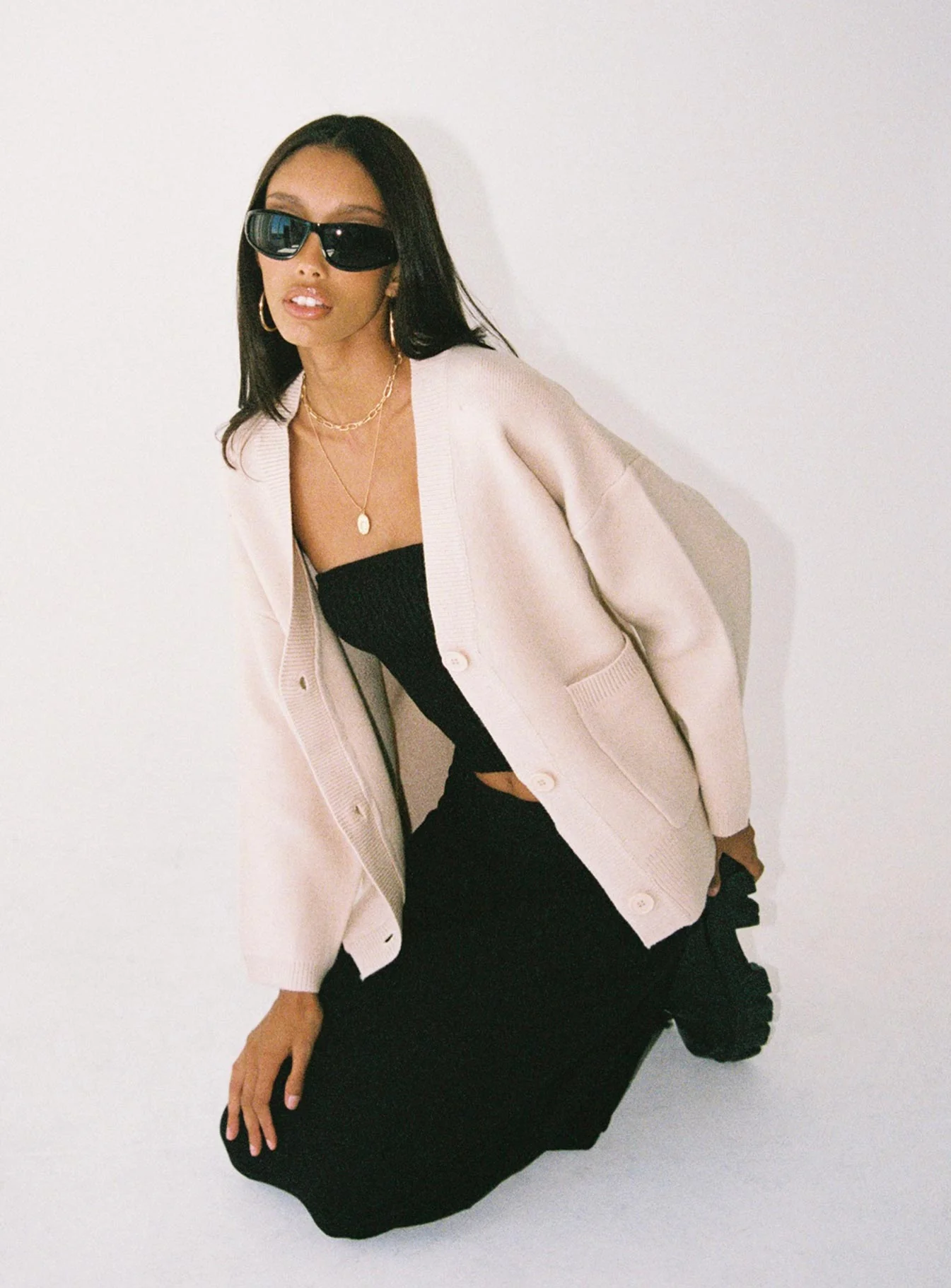 Burke Cardigan Cream - Image 4