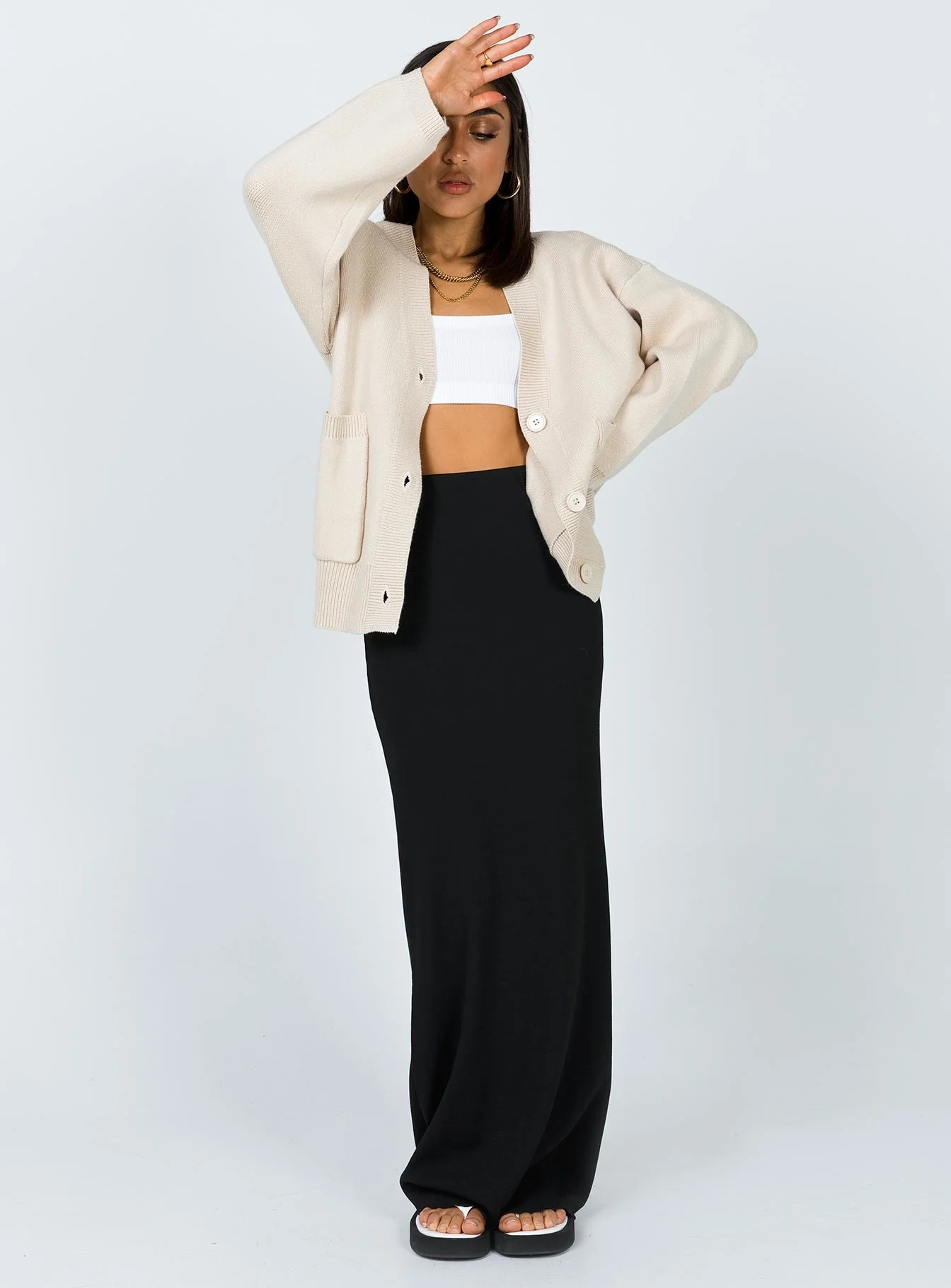 Burke Cardigan Cream - Image 7